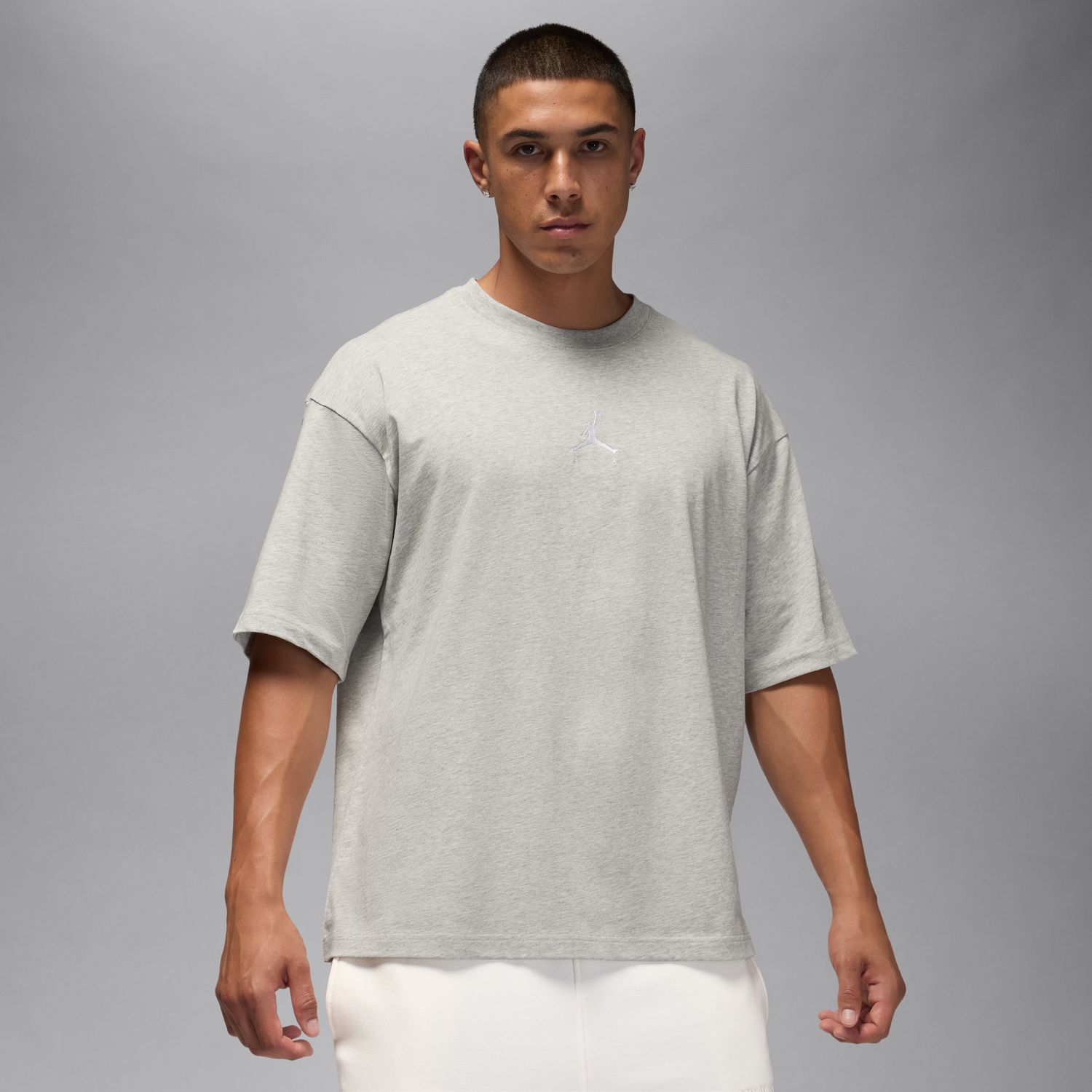 Jordan Flight Essentials Oversized Tee Heather Grey - Pánské - Triko Jordan - Šedé - IB7345-052 - Velikost: M