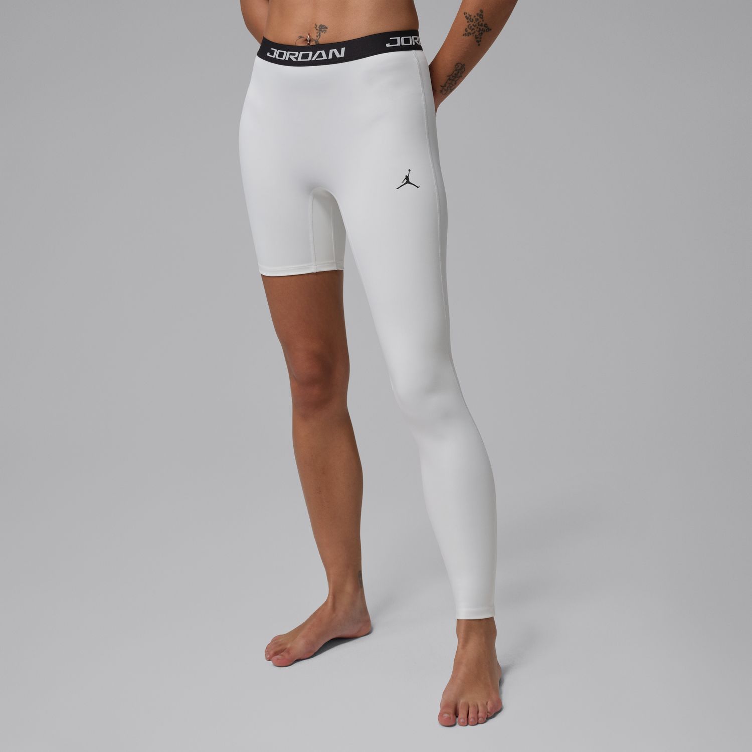 Jordan Sport Wmns High-Rise Single-Leg Basketball Tights  White - Dámské - Kraťasy Jordan - Bílé - IF2275-100 - Velikost: S