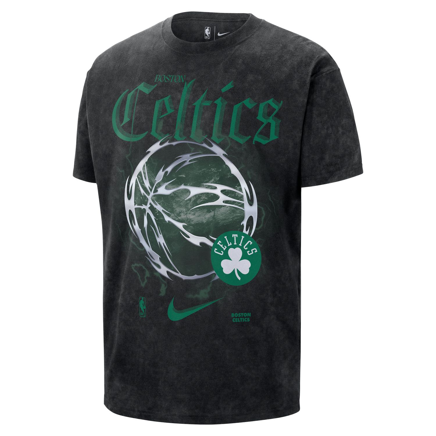 Nike NBA Max90 Boston Celtics Courtside "Halloween" Tee - Pánské - Triko Nike - Černé - IF3077-010 - Velikost: M