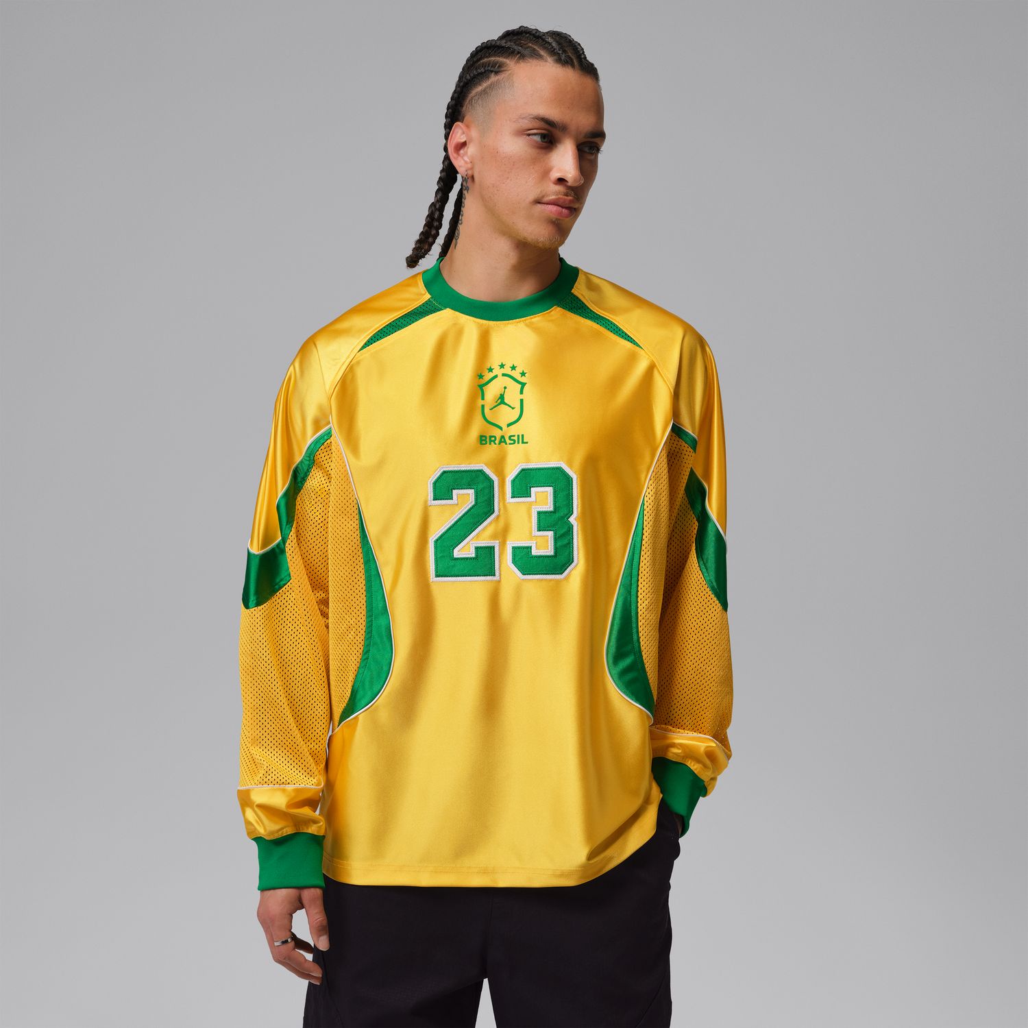 Levně Jordan Statement Goalie Top Varsity Maize - Pánské - Triko Jordan - Žluté - IF3900-741