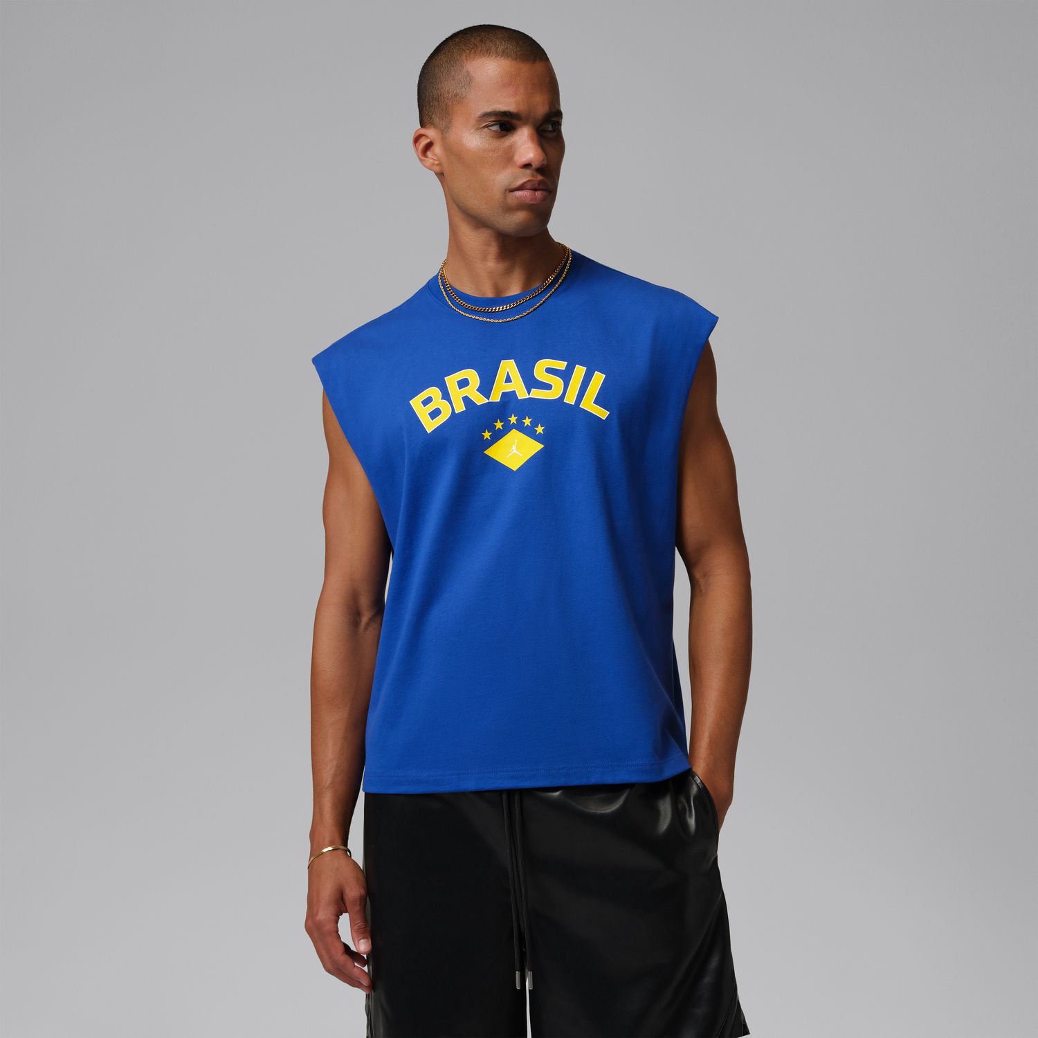 Levně Jordan Sleeveless Graphic Tee Old Royal - Pánské - Triko Jordan - Modré - IF3906-417