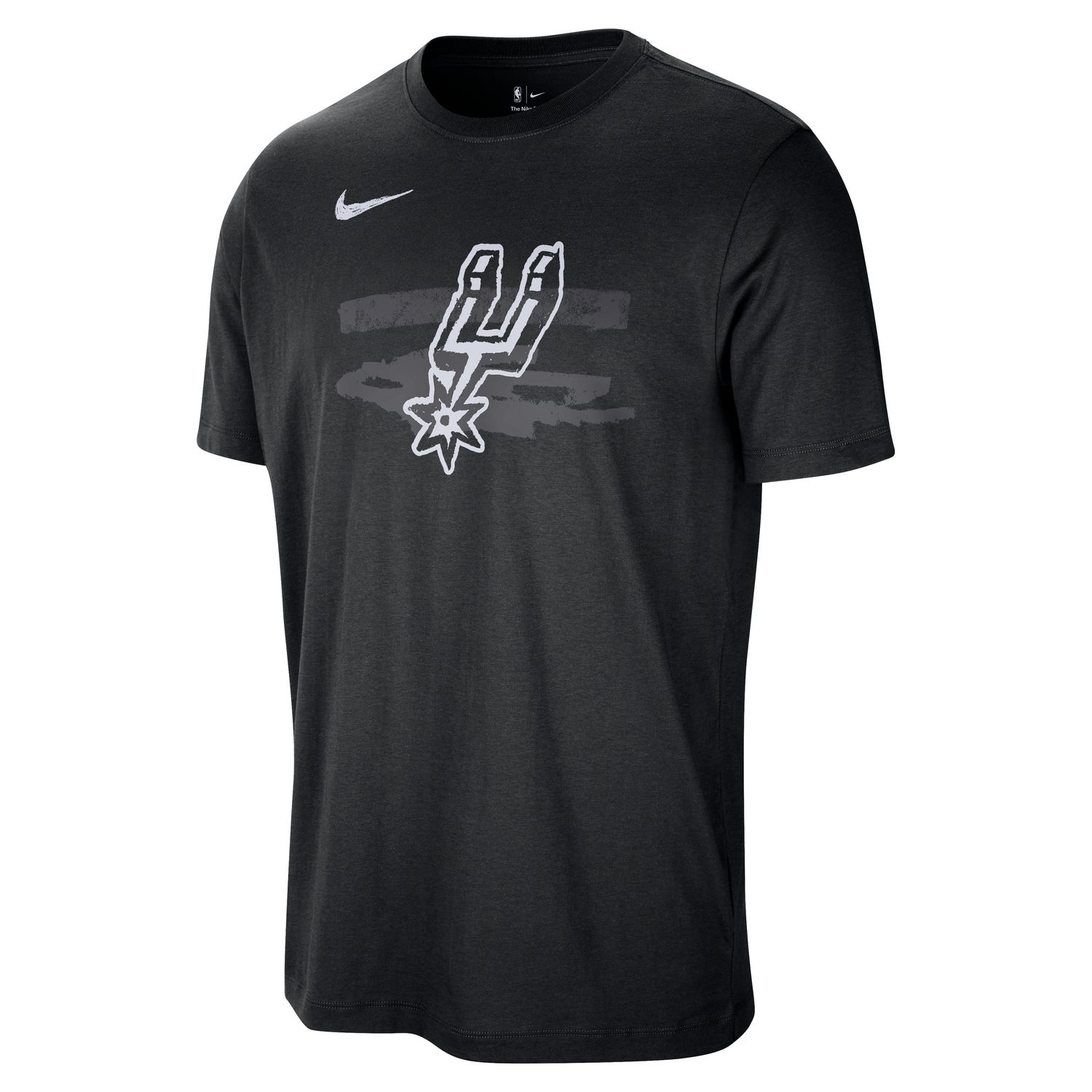 Nike NBA San Antonio Spurs Courtside Tee - Pánské - Triko Nike - Černé - IF4074-010 - Velikost: 2XL