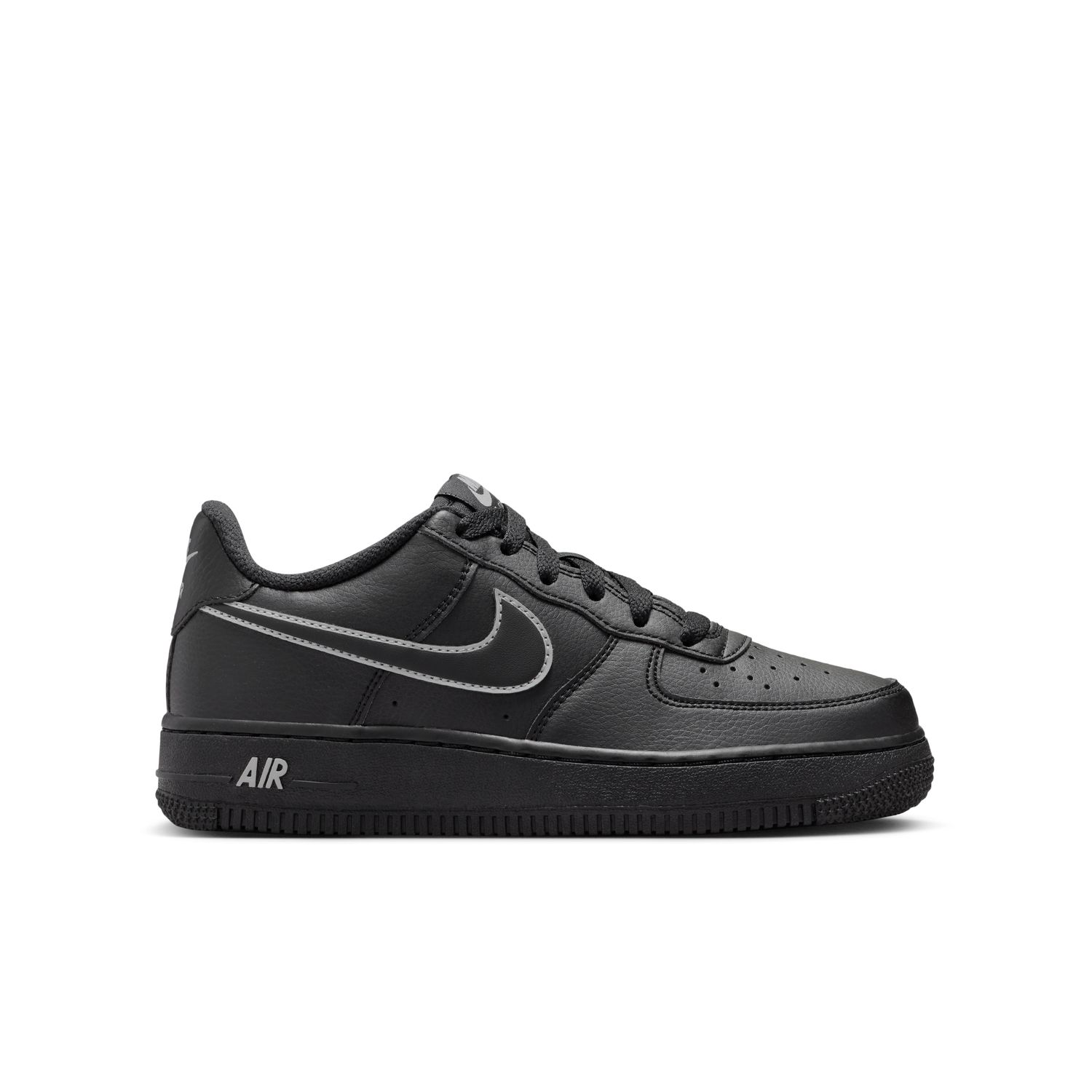 Nike Air Force 1 "Black Light Smoke Grey" (GS) - Dětské - Tenisky Nike - Černé - IF6158-010 - Velikost: 36.5