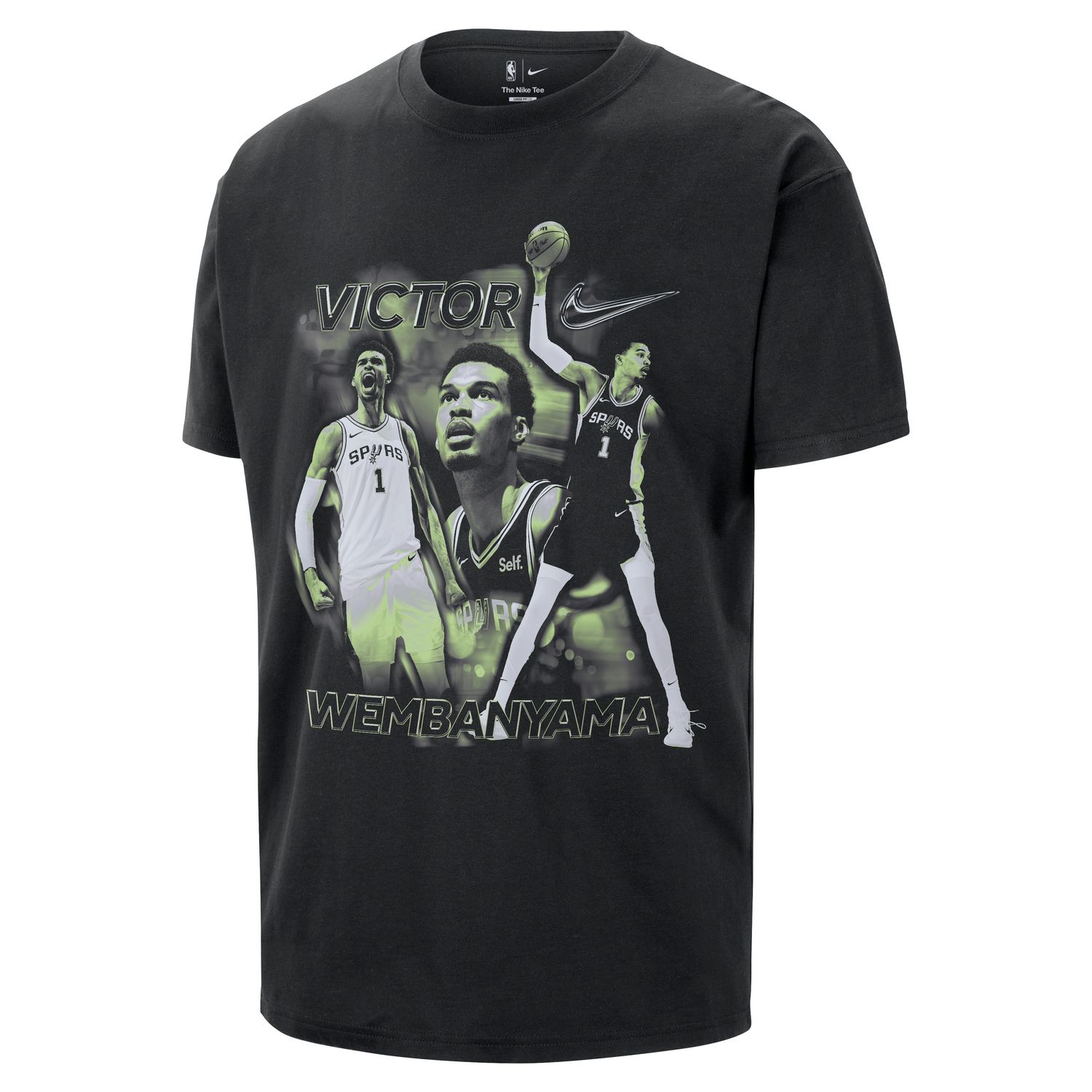 Nike NBA Victor Wembanyama Tee - Pánské - Triko Nike - Černé - II7131-010 - Velikost: 2XL