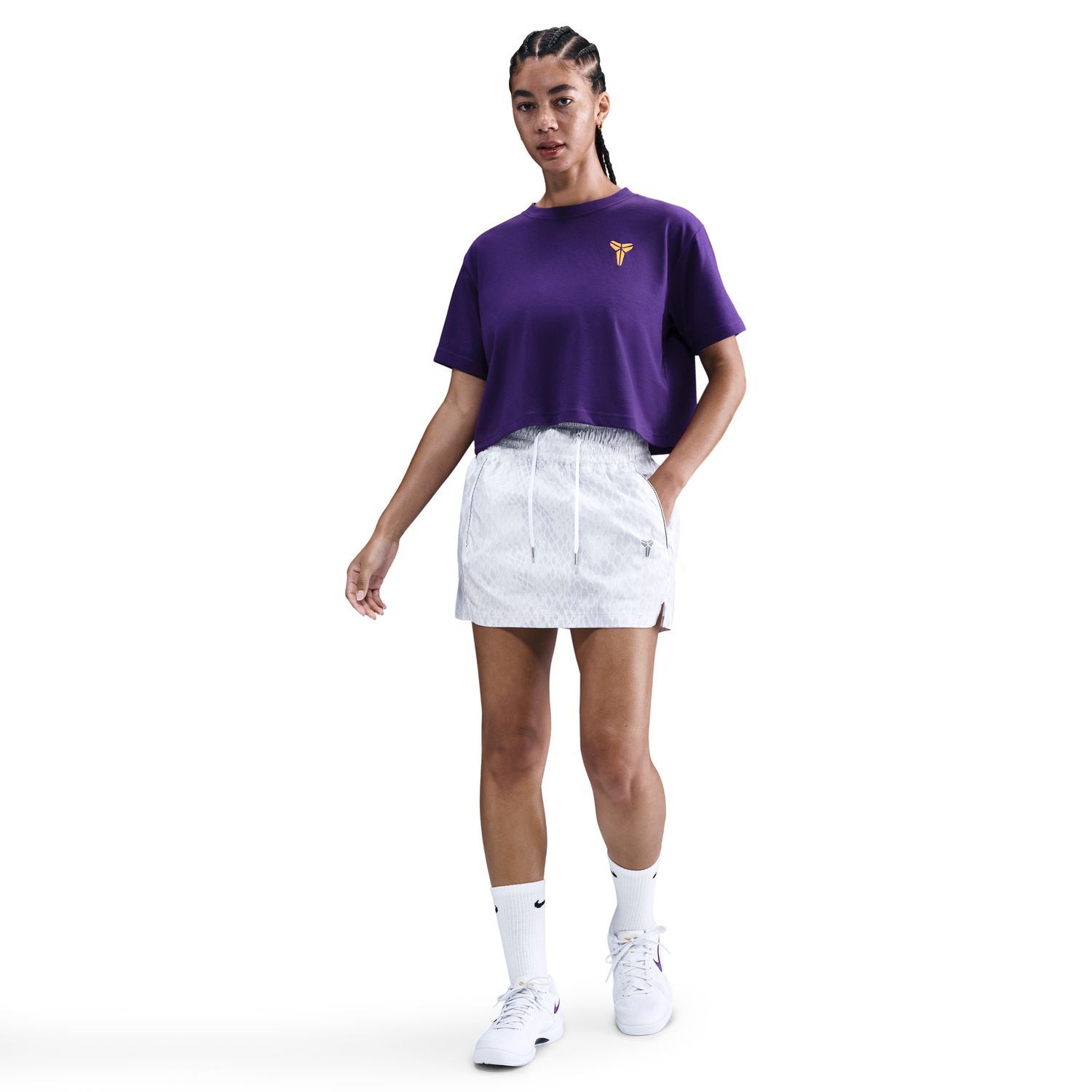Nike Kobe Dri-FIT Wmns Cropped Basketball Tee Court Purple - Dámské - Triko Nike - Fialové - IM0367-504 - Velikost: M