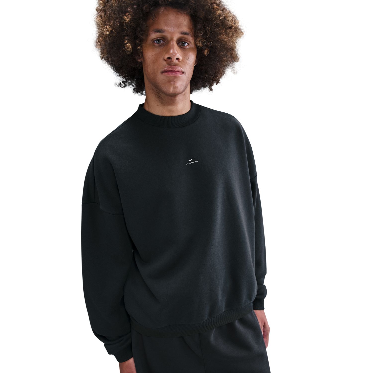 Nike Standard Issue Therma-FIT Basketball Crewneck Black - Pánské - Mikina Nike - Černé - IM5901-010 - Velikost: S