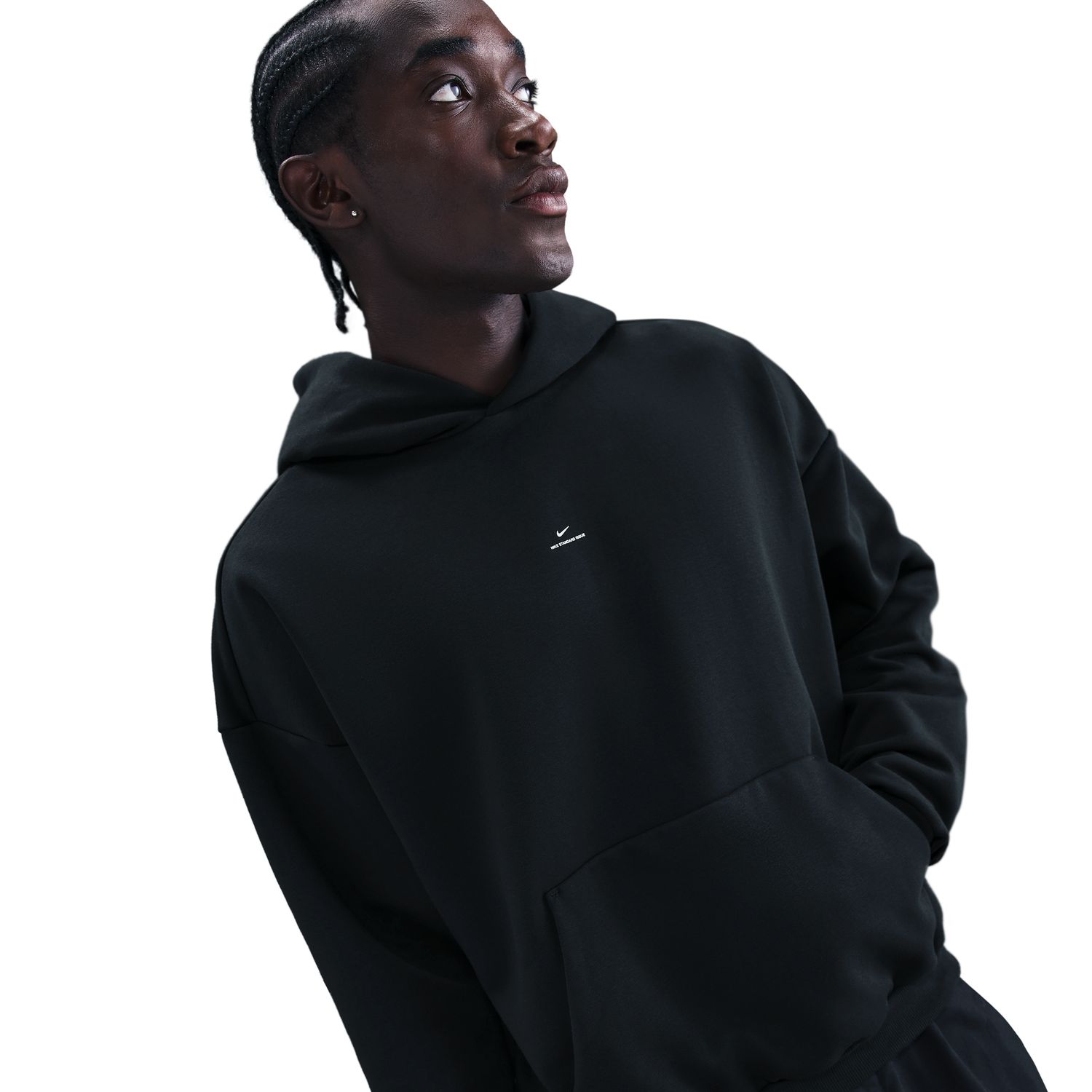 Nike Standard Issue Therma-FIT Brushed Basketball Pullover Hoodie Black - Pánské - Mikina Nike - Černé - IM5918-010 - Velikost: XL