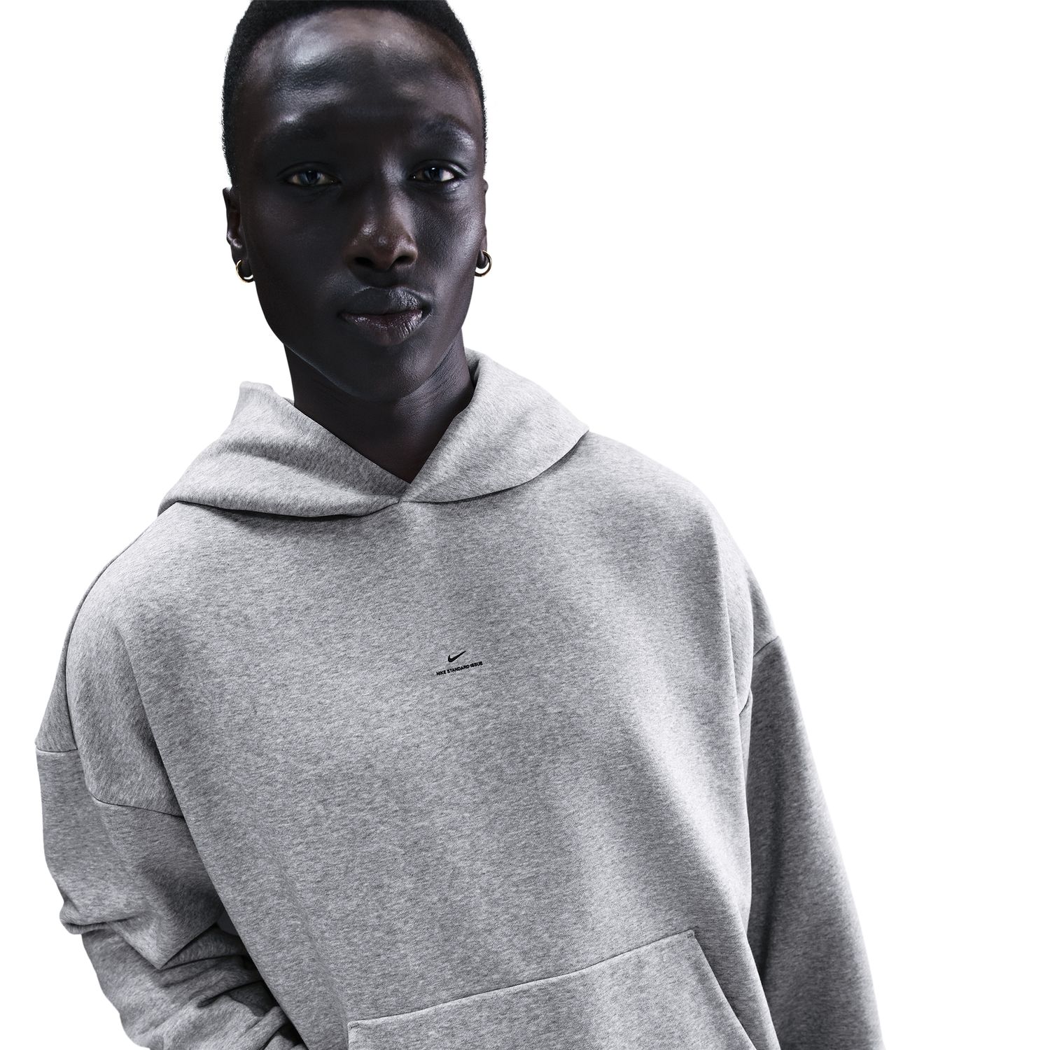 Nike Standard Issue Therma-FIT Brushed Basketball Pullover Hoodie Grey - Pánské - Mikina Nike - Šedé - IM5918-063 - Velikost: 2XL