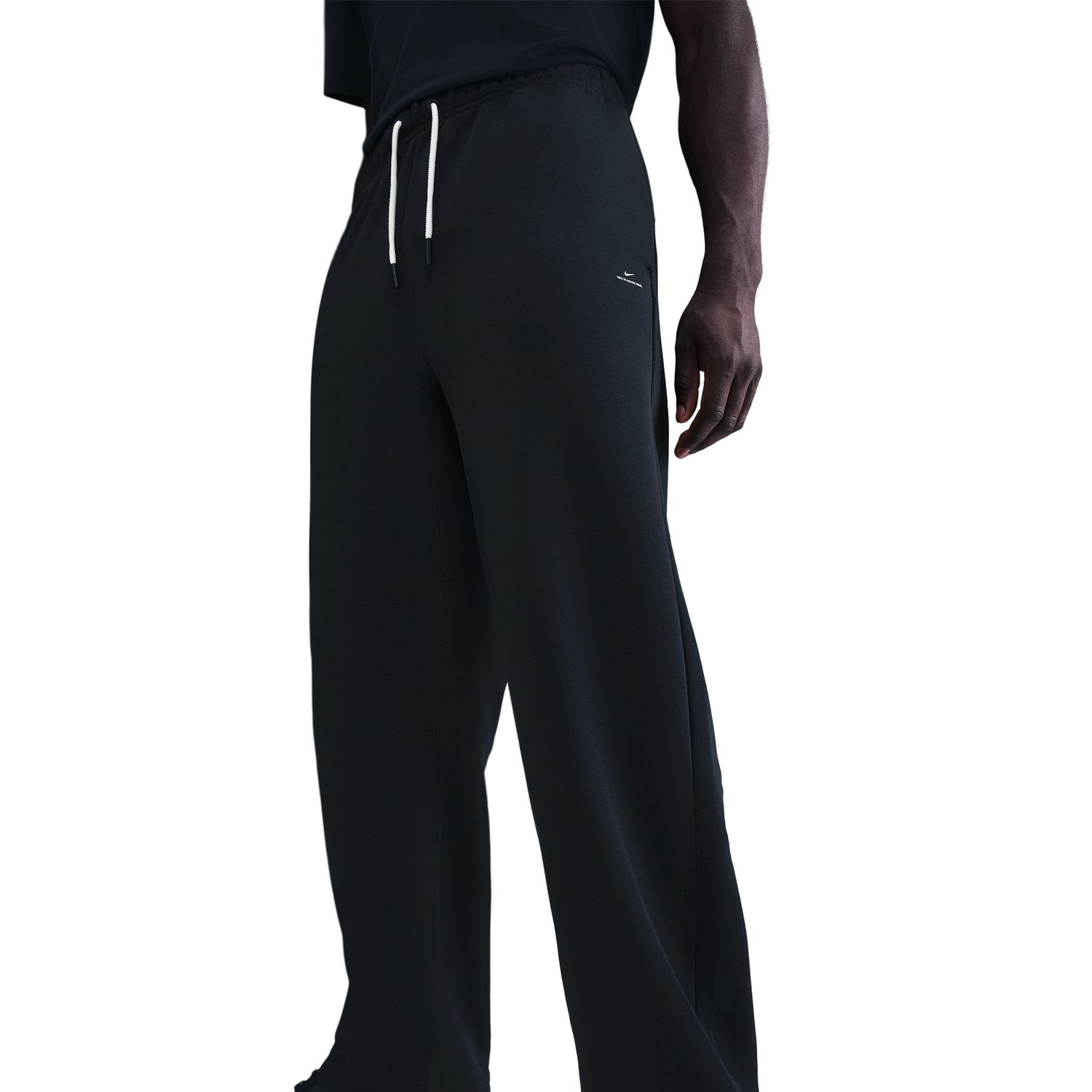 Nike Standard Issue Therma-FIT Brushed Open-Hem Basketball Pants Black - Pánské - Kalhoty Nike - Černé - IM6333-010 - Velikost: L