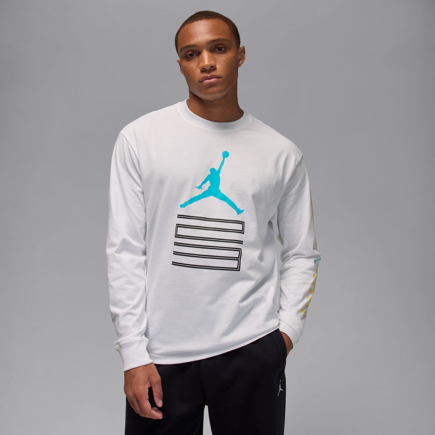 Jordan Brooklyn AJ11 Graphic Long-Sleeve Tee White - Pánské - Triko Jordan - Bílé - IM6507-100 - Velikost: L