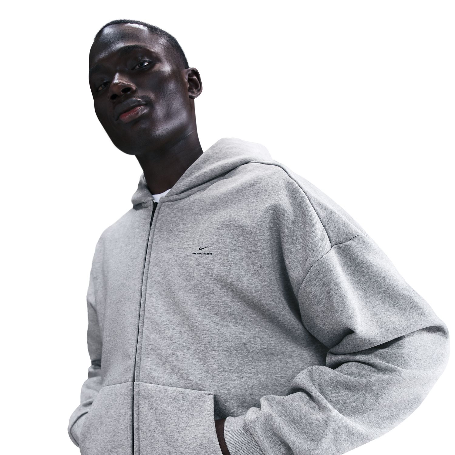 Nike Standard Issue Therma-FIT Full-Zip Basketball Hoodie Grey - Pánské - Mikina Nike - Šedé - IO3689-063 - Velikost: XL
