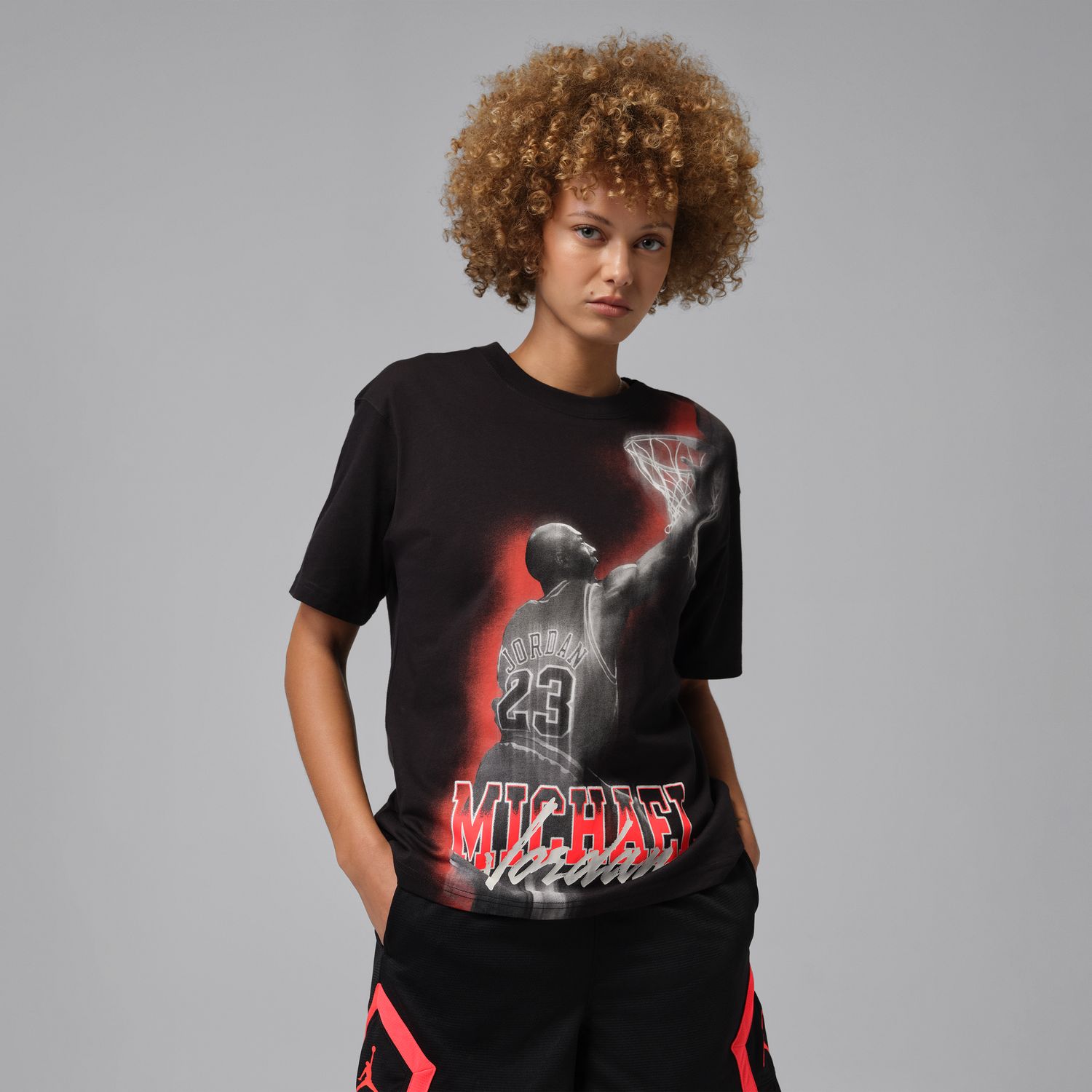 Jordan Sport Dri-FIT Heritage Graphic Wmns Tee Black - Pánské - Triko Jordan - Černé - IO8722-010 - Velikost: 2XL