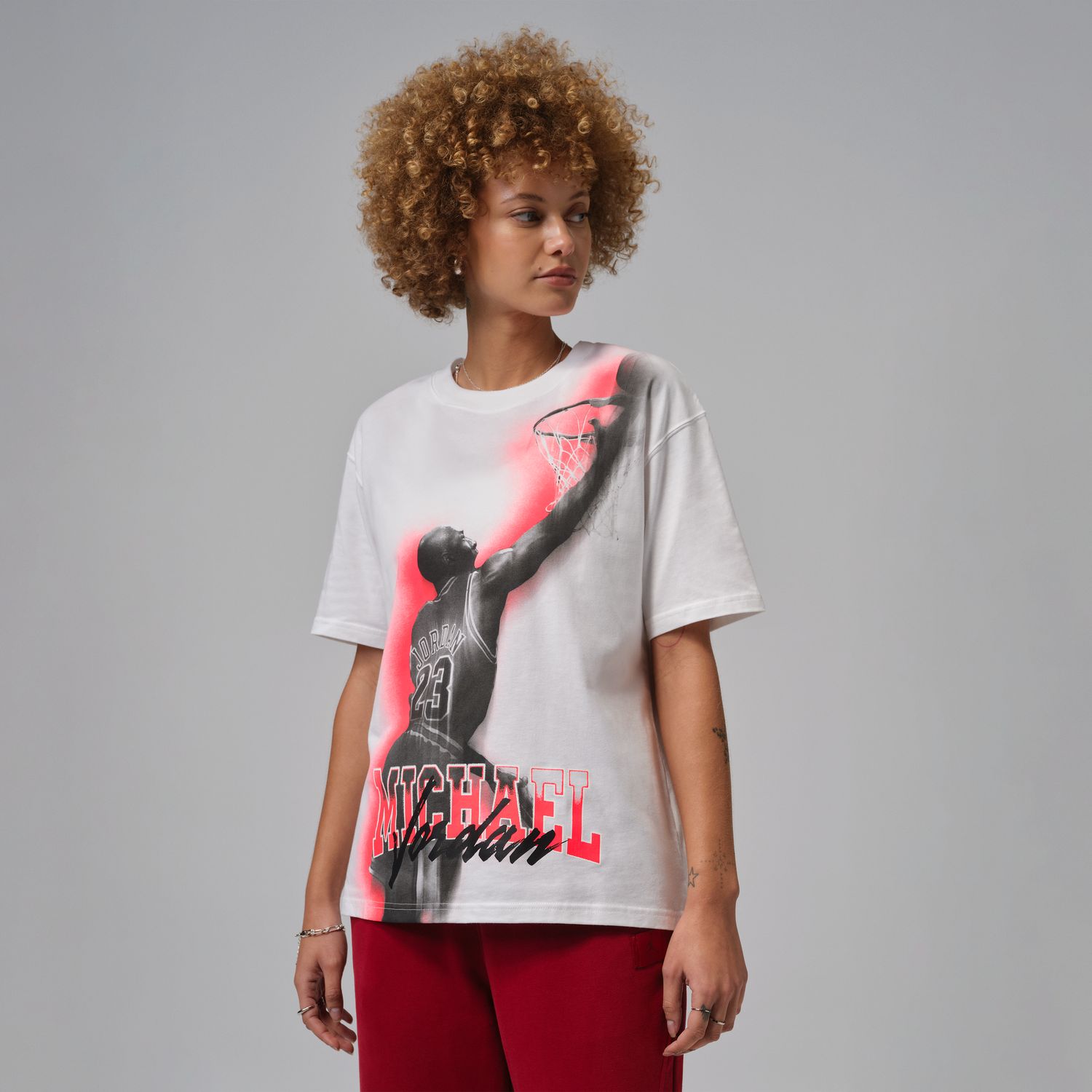 Levně Jordan Sport Heritage Wmns Dri-FIT Graphic Tee White - Dámské - Triko Jordan - Bílé - IO8722-100