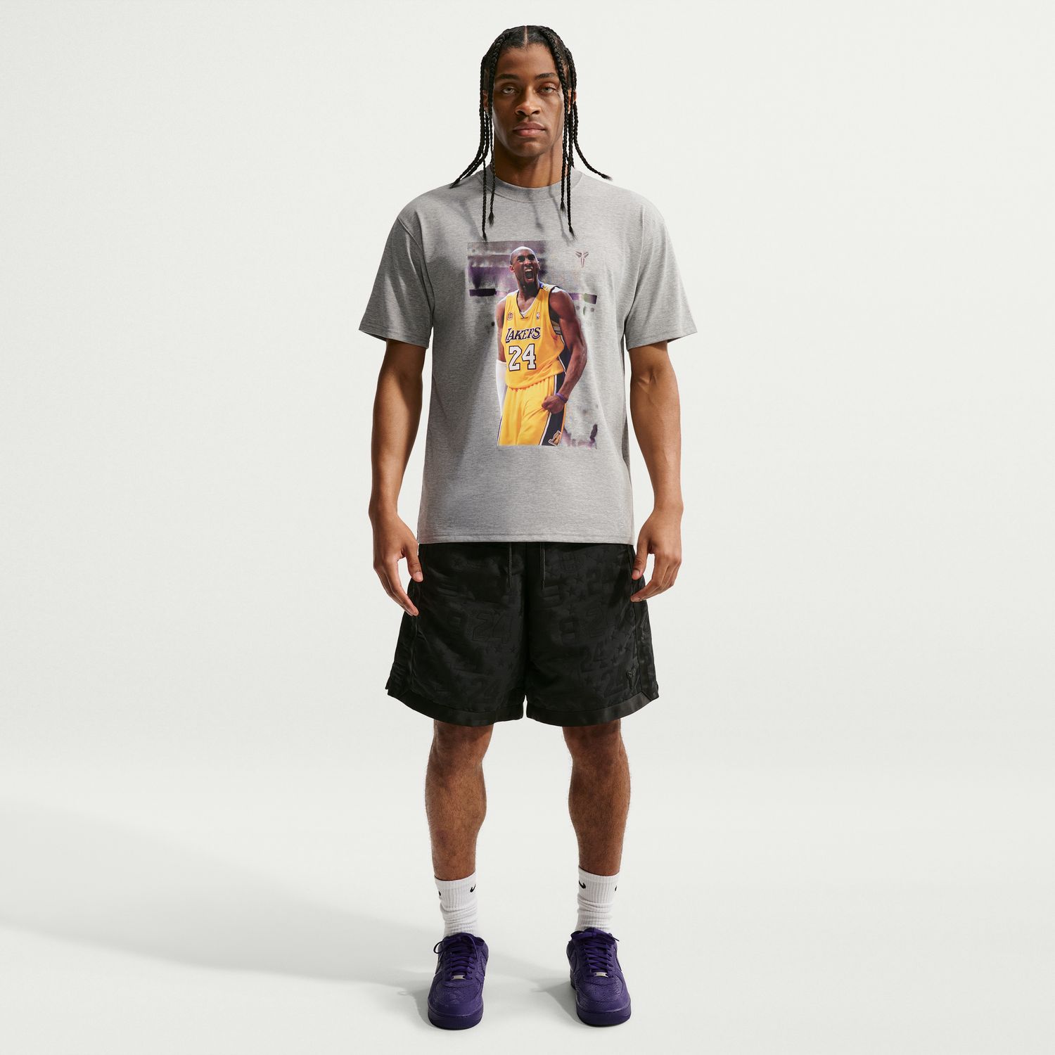 Nike Kobe Dri-FIT M90 Basketball Tee Dark Heather Grey - Pánské - Triko Nike - Šedé - IQ2374-063