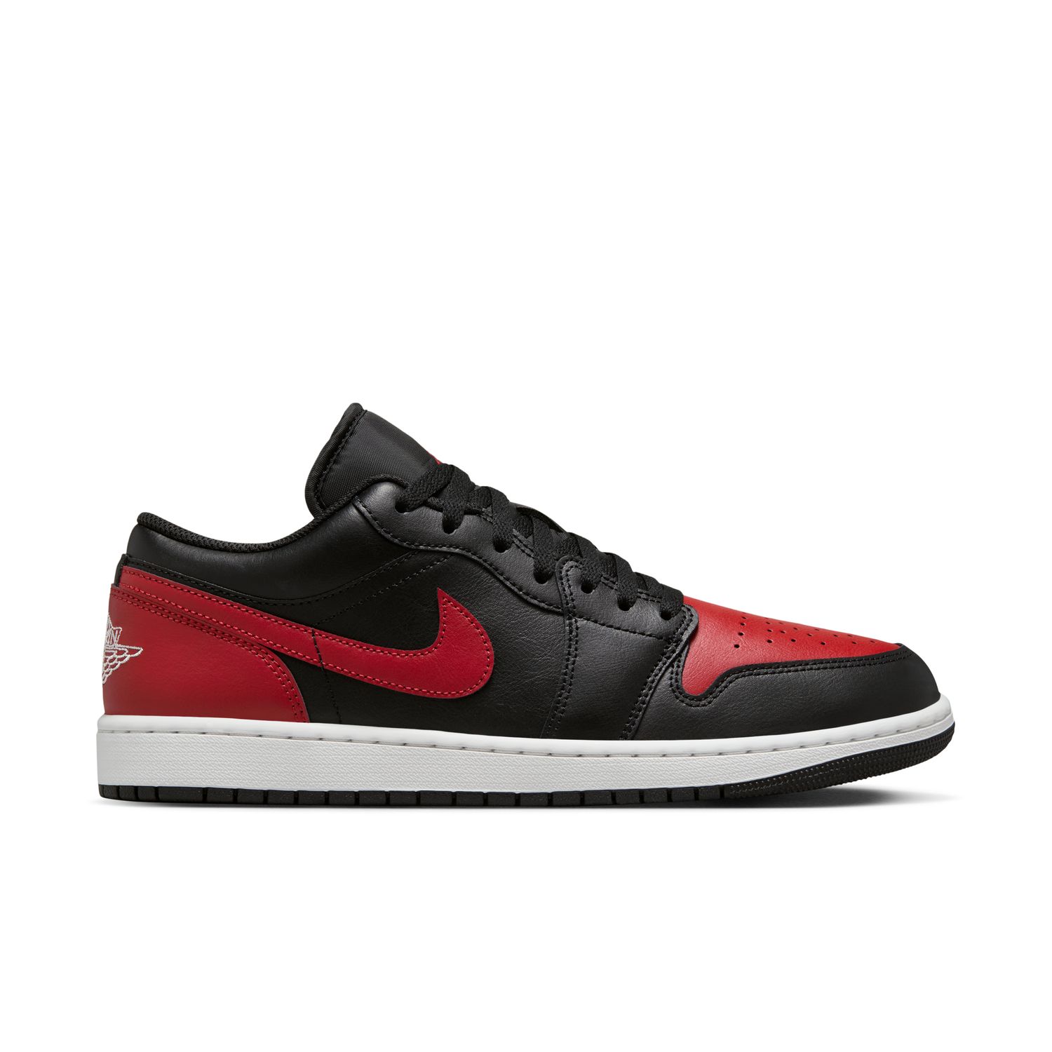 Air Jordan 1 Low "Bred" - Pánské - Tenisky Jordan - Černé - 553558-067 - Velikost: 43