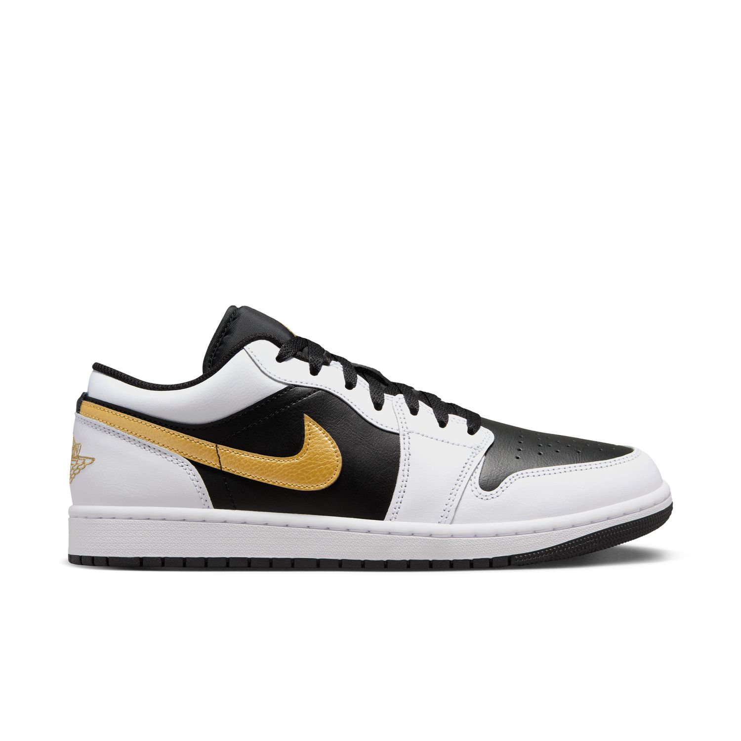 Air Jordan 1 Low "Gold Swoosh" - Pánské - Tenisky Jordan - Bílé - 553558-172 - Velikost: 47