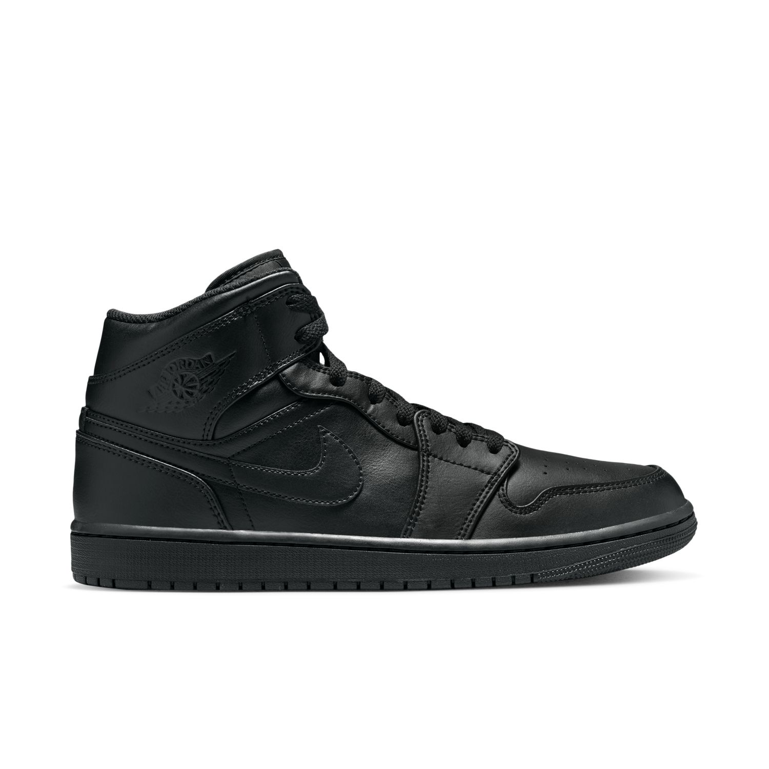 Air Jordan 1 Mid "Triple Black" - Pánské - Tenisky Jordan - Černé - 554724-093 - Velikost: 44.5