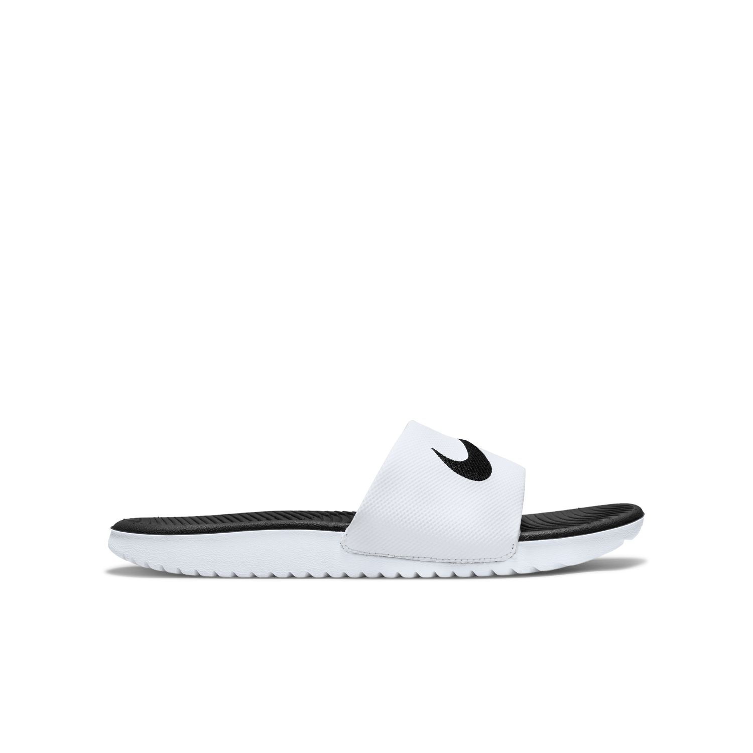 Nike Kawa "White Black" Slides  - Dětské - Pantofle Nike - Bílé - 819352-100 - Velikost: 29.5