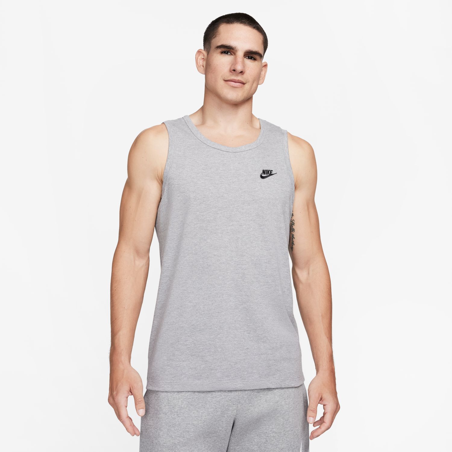 Nike Sportswear Club Tank Heather Grey - Pánské - Triko Nike - Šedé - BQ1260-063 - Velikost: XL