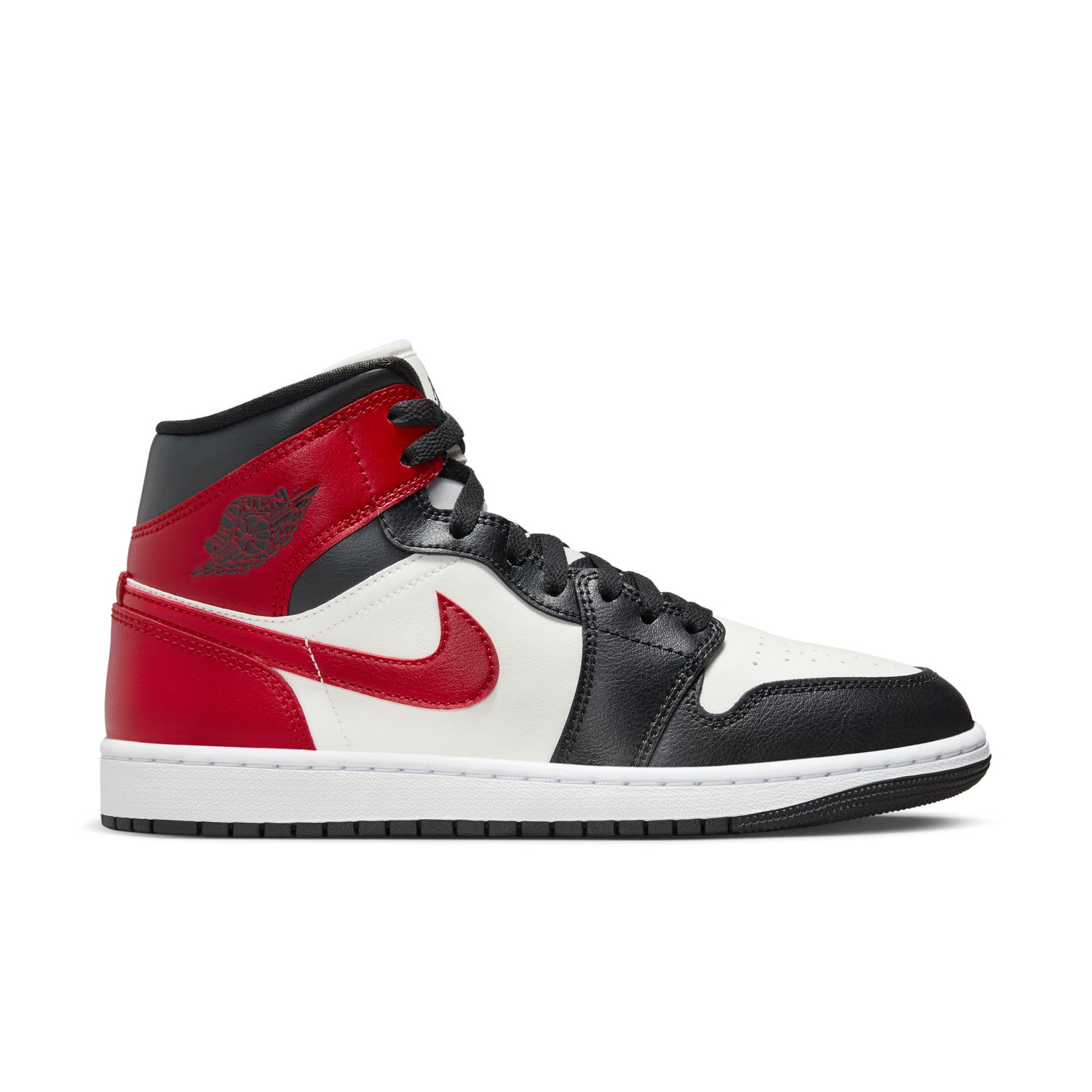 Levně Air Jordan 1 Mid "Sail Gym Red" Wmns - Dámské - Tenisky Jordan - Bílé - BQ6472-160