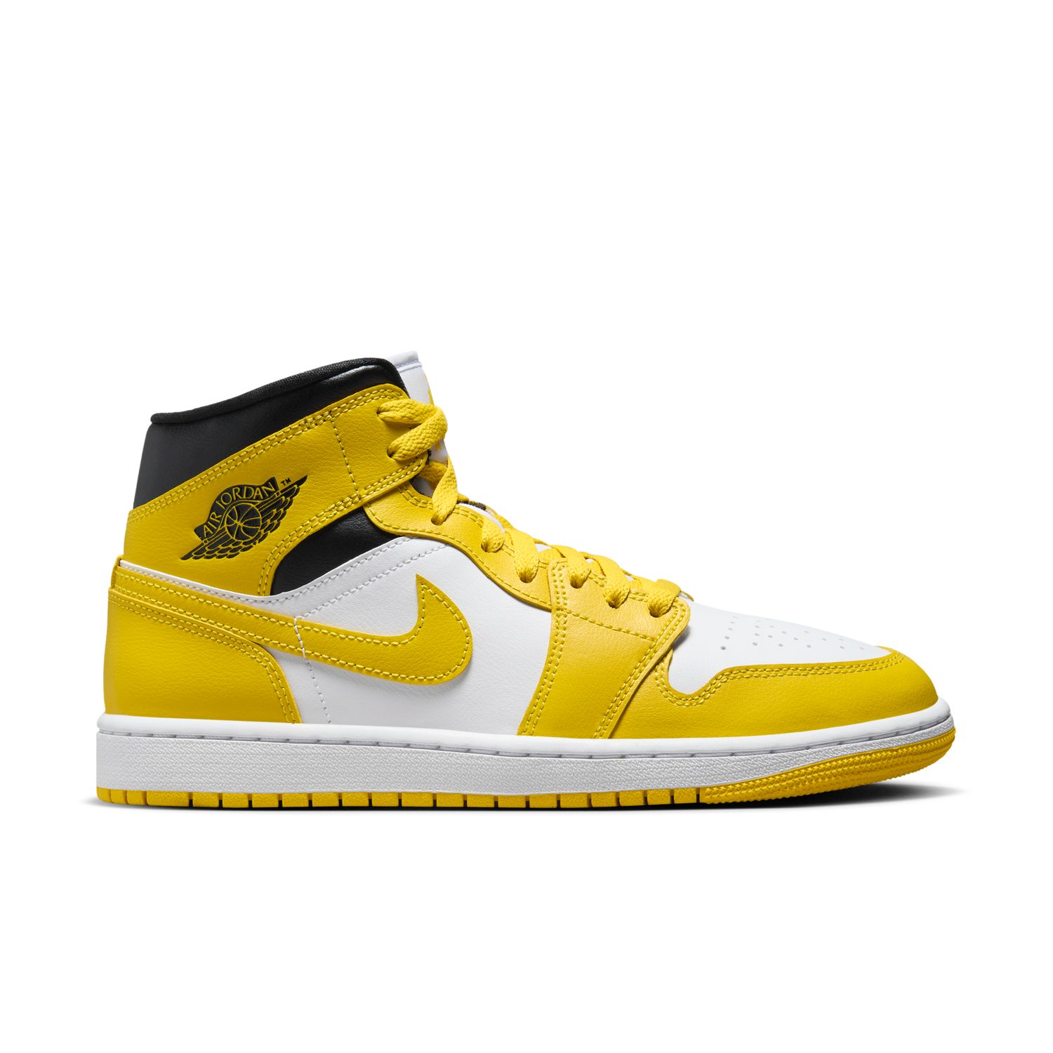 Air Jordan 1 Mid "Vivid Sulfur" Wmns - Dámské - Tenisky Jordan - Bílé - BQ6472-170 - Velikost: 38.5
