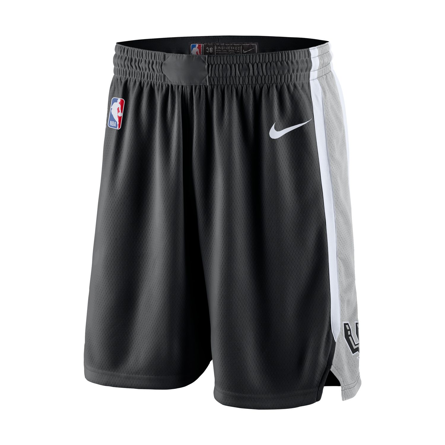 Nike NBA Dri-FIT San Antonio Spurs Icon Edition Swingman Shorts - Pánské - Kraťasy Nike - Černé - BV9419-010 - Velikost: S
