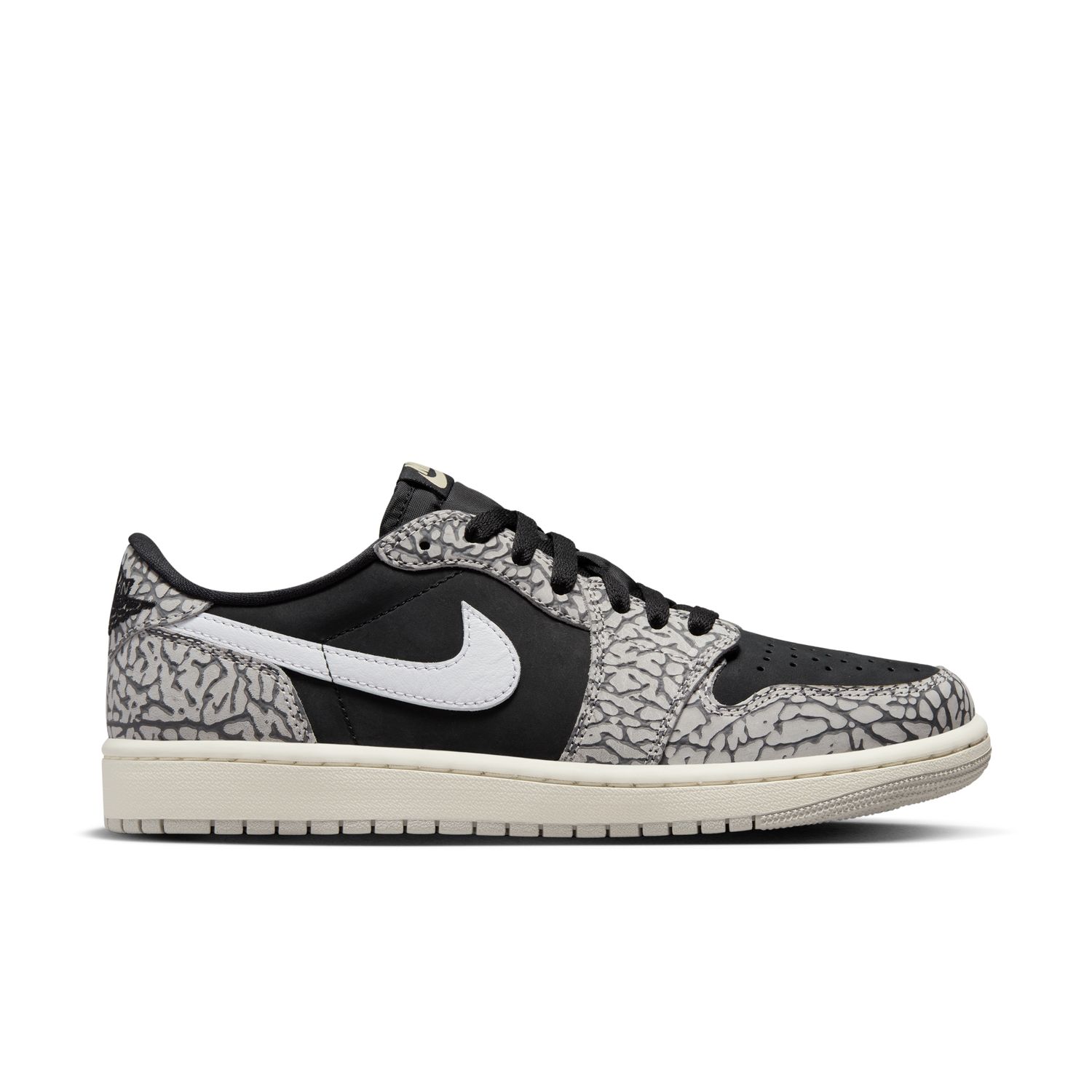 Air Jordan 1 Low OG "Black Cement" - Pánské - Tenisky Jordan - Černé - CZ0790-001 - Velikost: 52.5