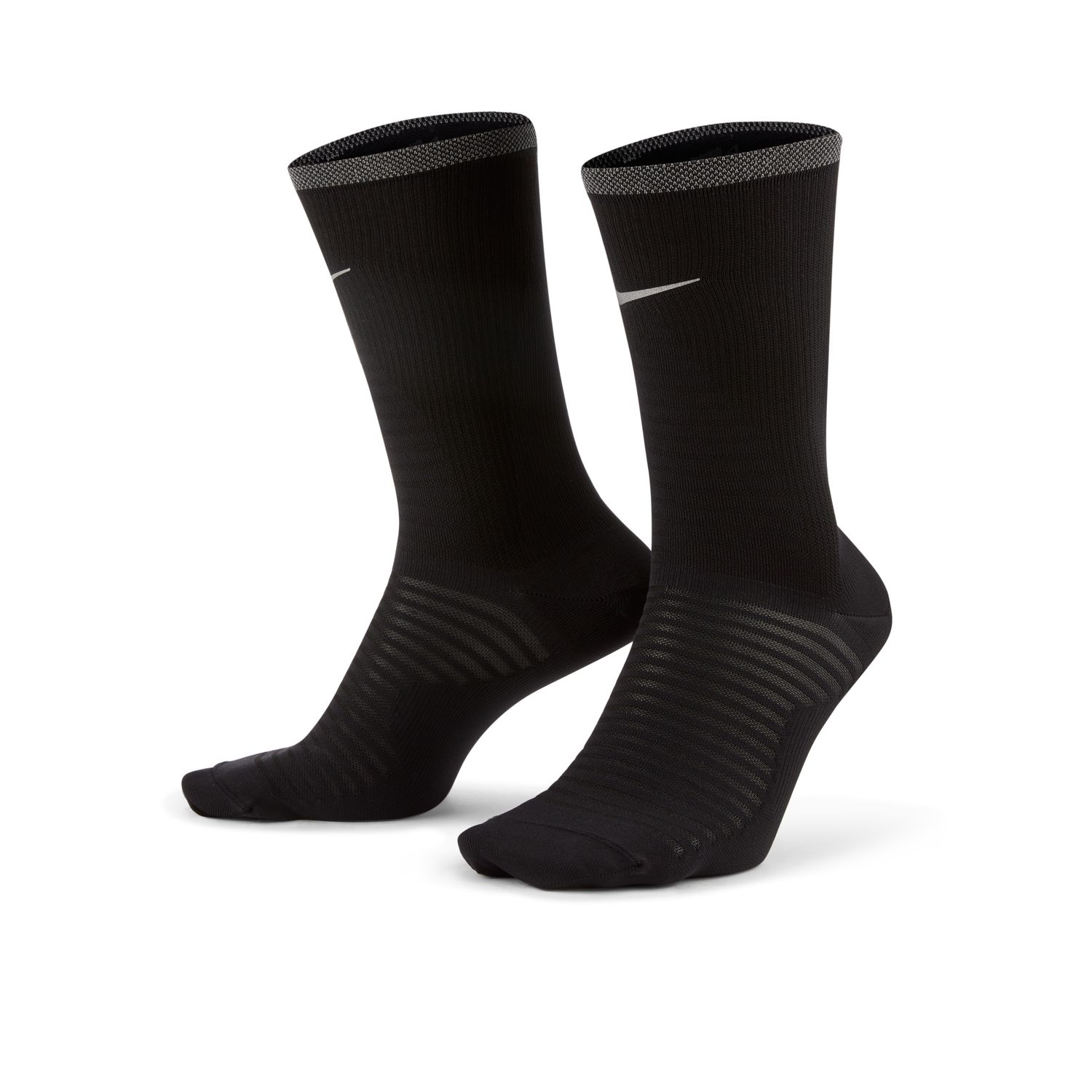 Nike Spark Lightweight Running Crew Socks Black - Unisex - Ponožky Nike - Černé - DA3584-010 - Velikost: 12-