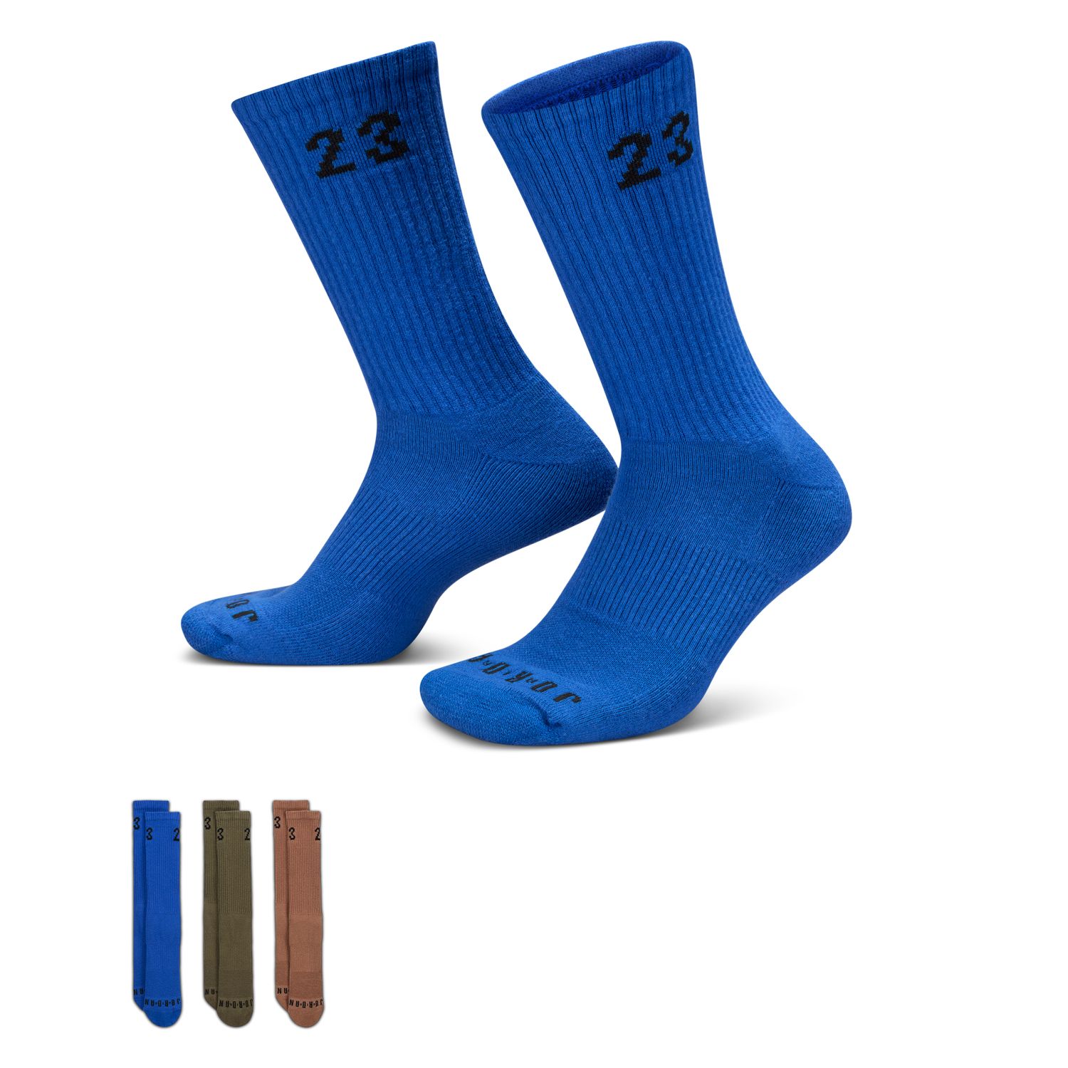 Jordan Essentials Crew Socks 3-Pack Multi-Color - Unisex - Ponožky Jordan - Vícebarevné - DA5718-922 - Velikost: XL