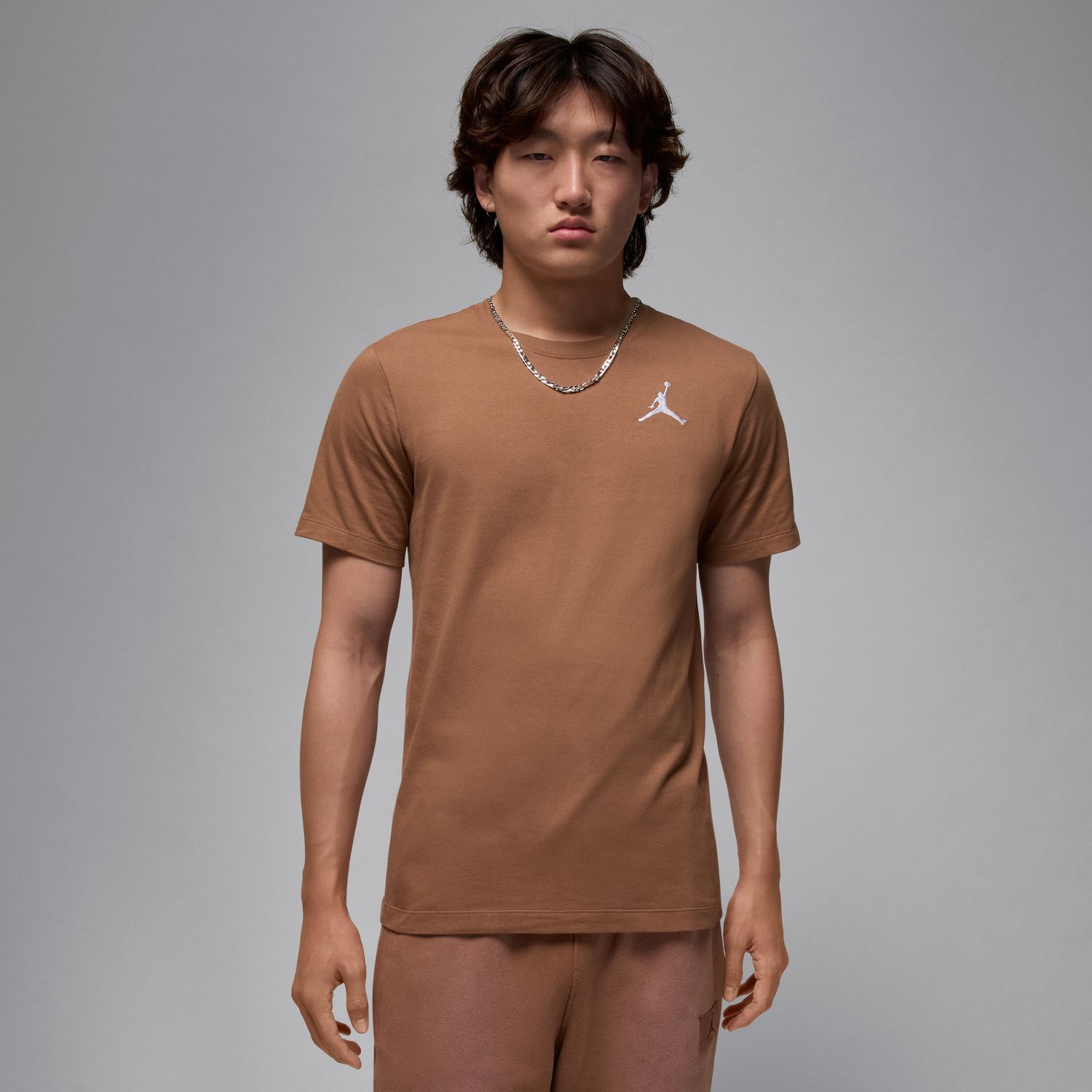 Jordan Jumpman Embroidered Tee Archaeo Brown - Pánské - Triko Jordan - Hnědé - DC7485-223 - Velikost: S
