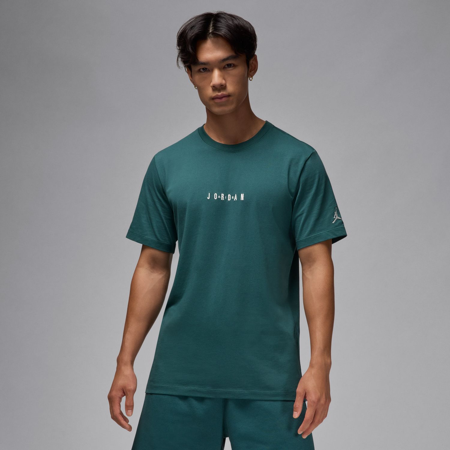 Levně Jordan Air Men's T-Shirt Green - Pánské - Triko Jordan - Zelené - DM3182-367