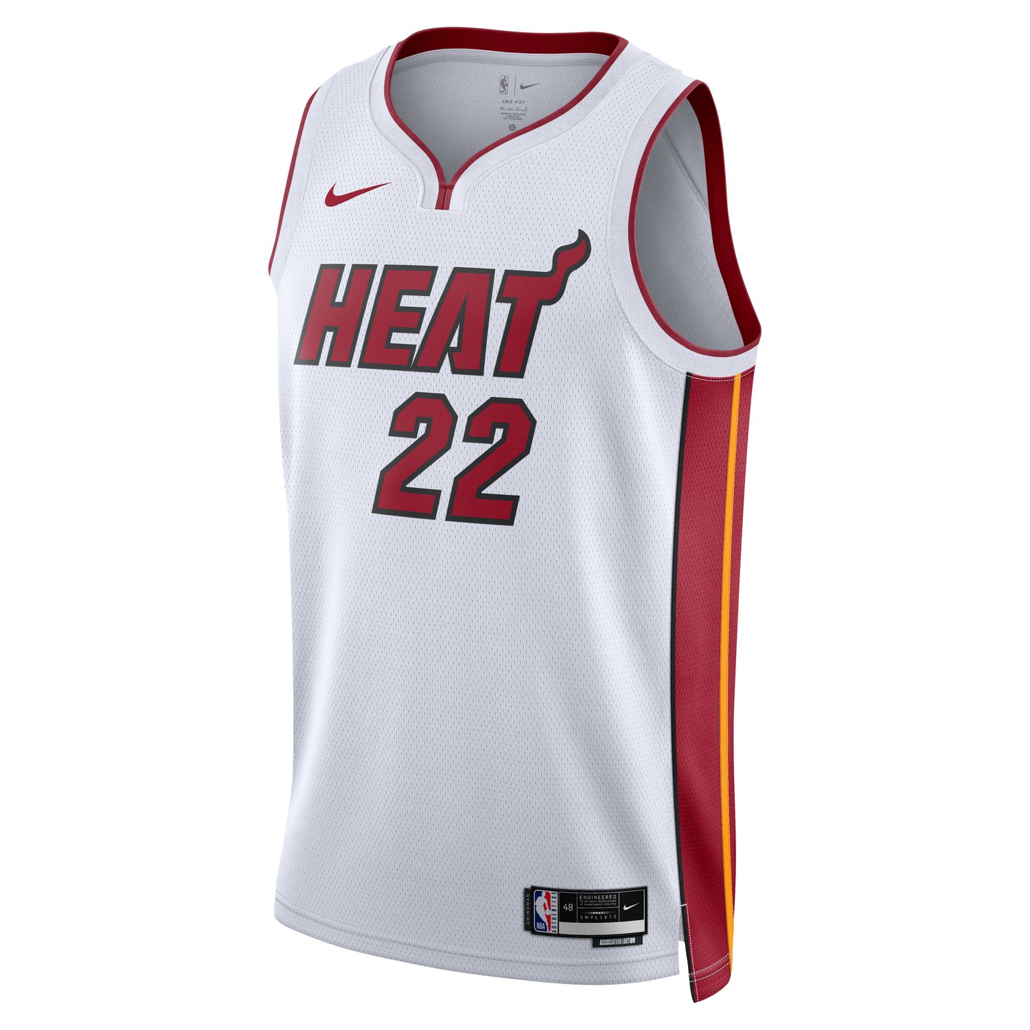 Nike NBA Dri-FIT Miami Heat Association Edition 2022/23 Swingman Jersey - Pánské - Dres Nike - Bílé - DN2083-100 - Velikost: 2XL