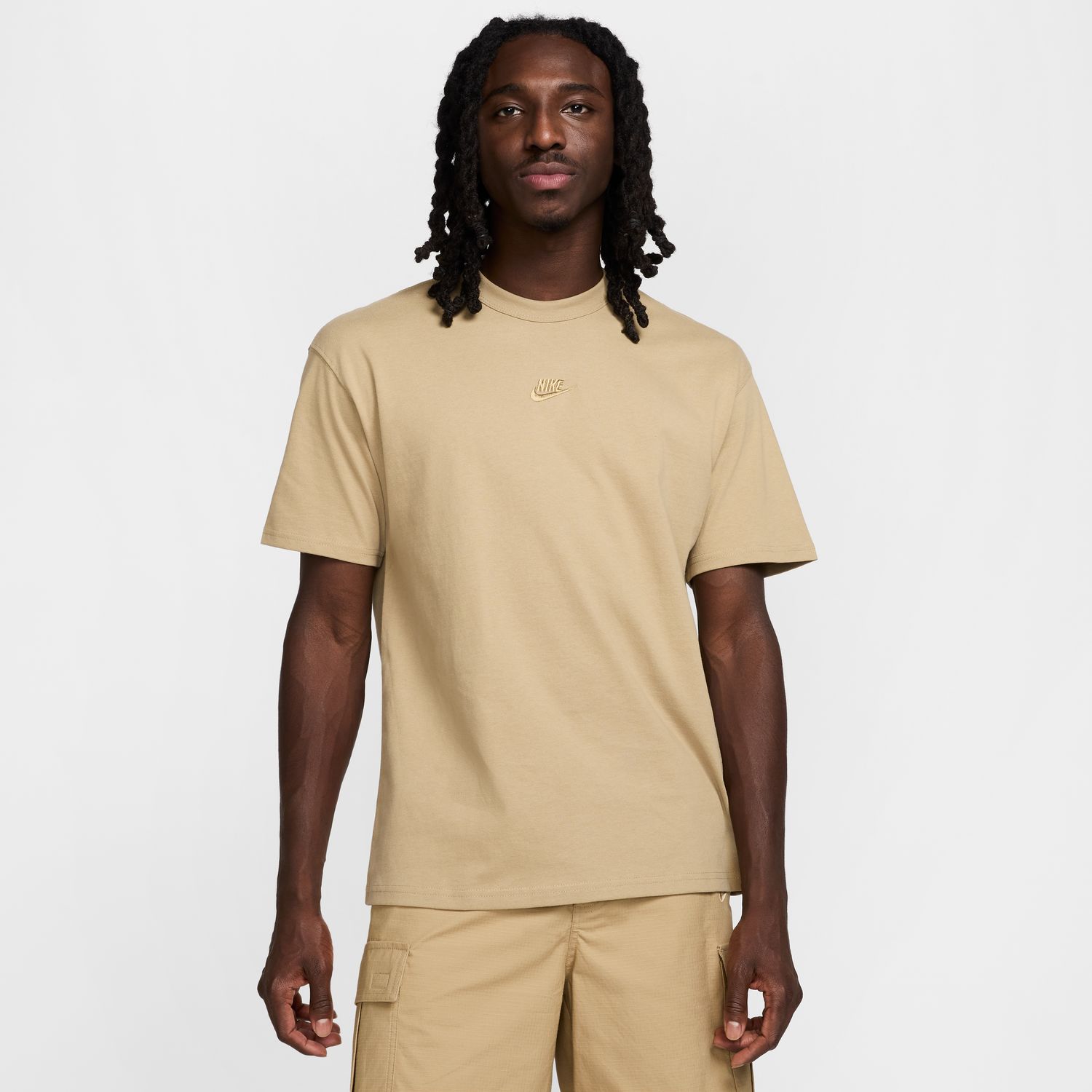 Nike Sportswear Premium Essentials Tee Parachute Beige - Pánské - Triko Nike - Hnědé - DO7392-297 - Velikost: XL