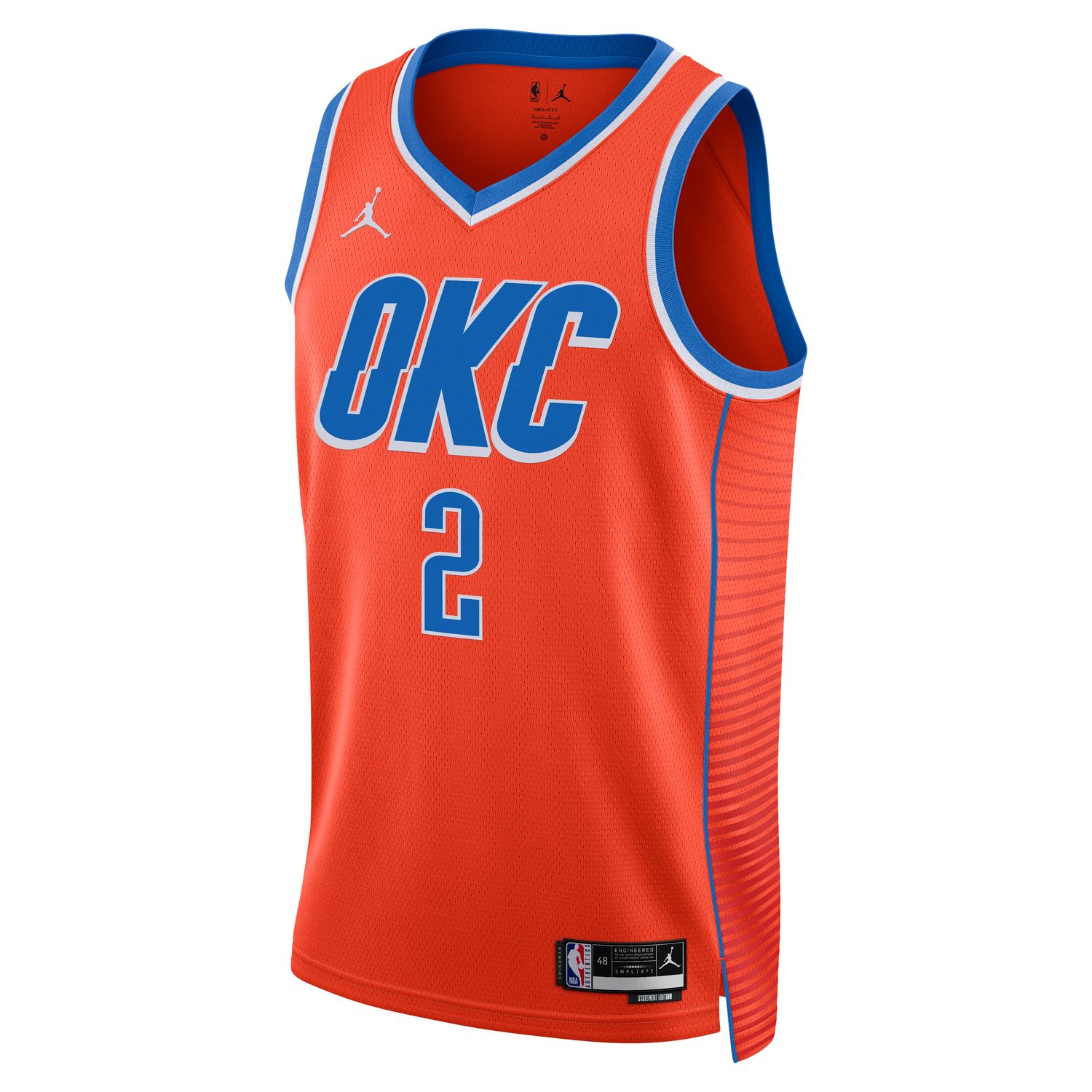 Jordan Dri-FIT NBA Oklahoma City Thunder Statement Edition Swingman Jersey - Pánské - Dres Jordan - Oranžové - DO9537-891 - Velikost: 2XL
