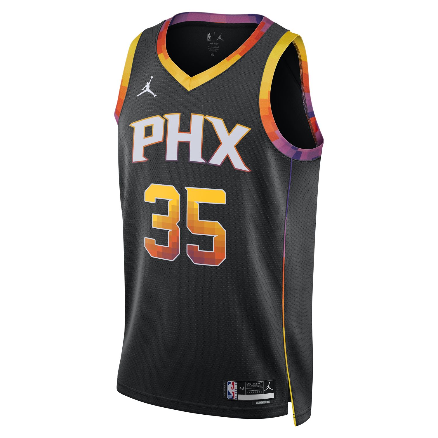 Jordan Dri-FIT NBA Phoenix Suns Kevin Durant Statement Edition Swingman Jersey - Pánské - Dres Jordan - Černé - DO9540-015 - Velikost: 2XL
