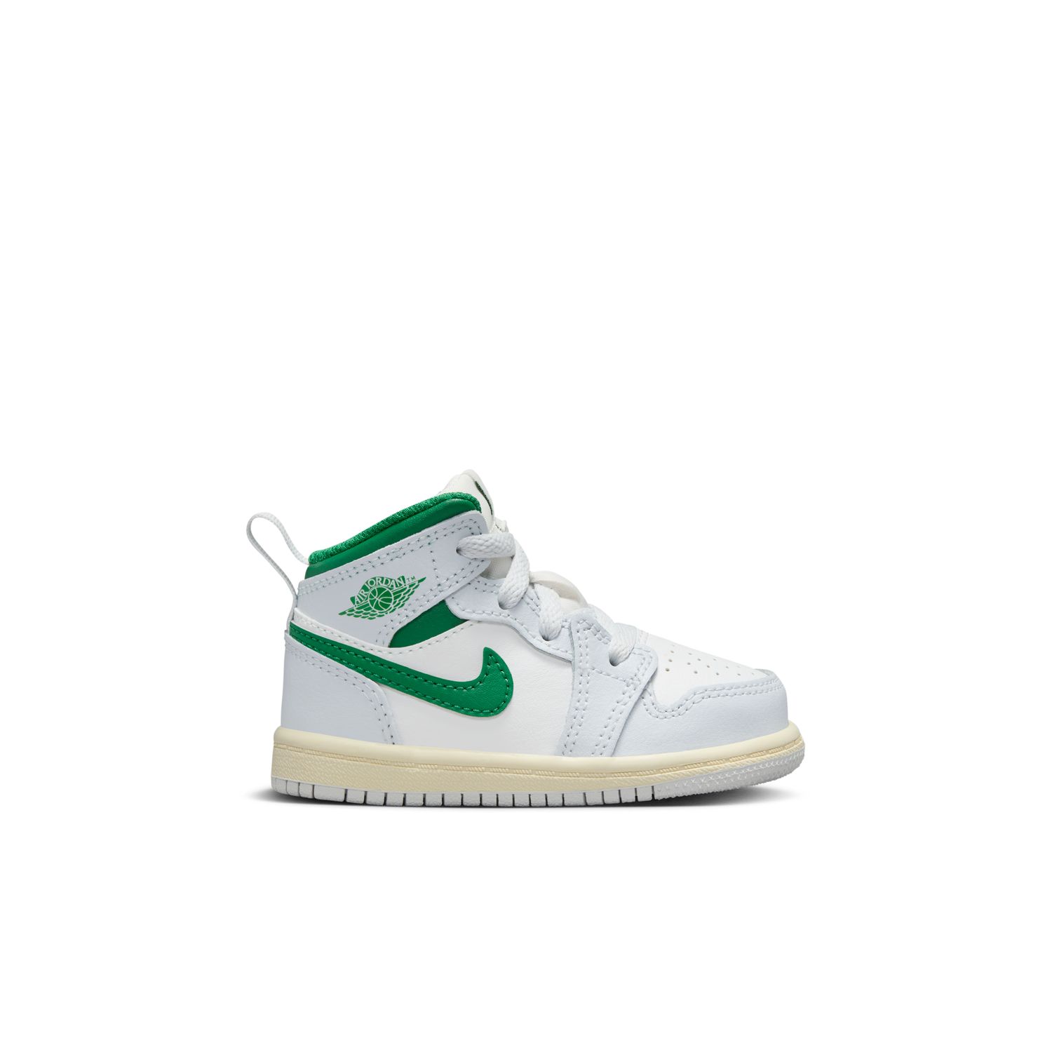 Air Jordan 1 Mid "Pine Green" (TD) - Dětské - Tenisky Jordan - Bílé - DQ8425-142 - Velikost: 19.5