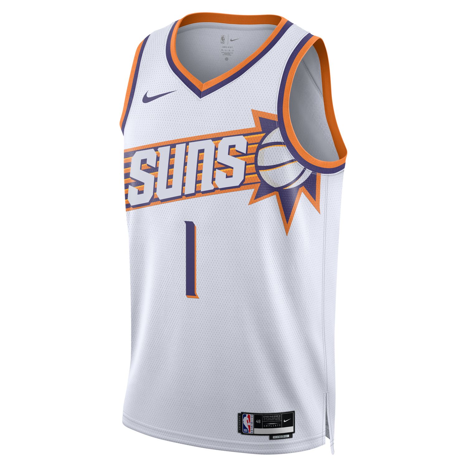 Levně Nike Dri-FIT NBA Phoenix Suns Association Edition 2023/24 Swingman Jersey - Pánské - Dres Nike - Bílé - DV4851-100