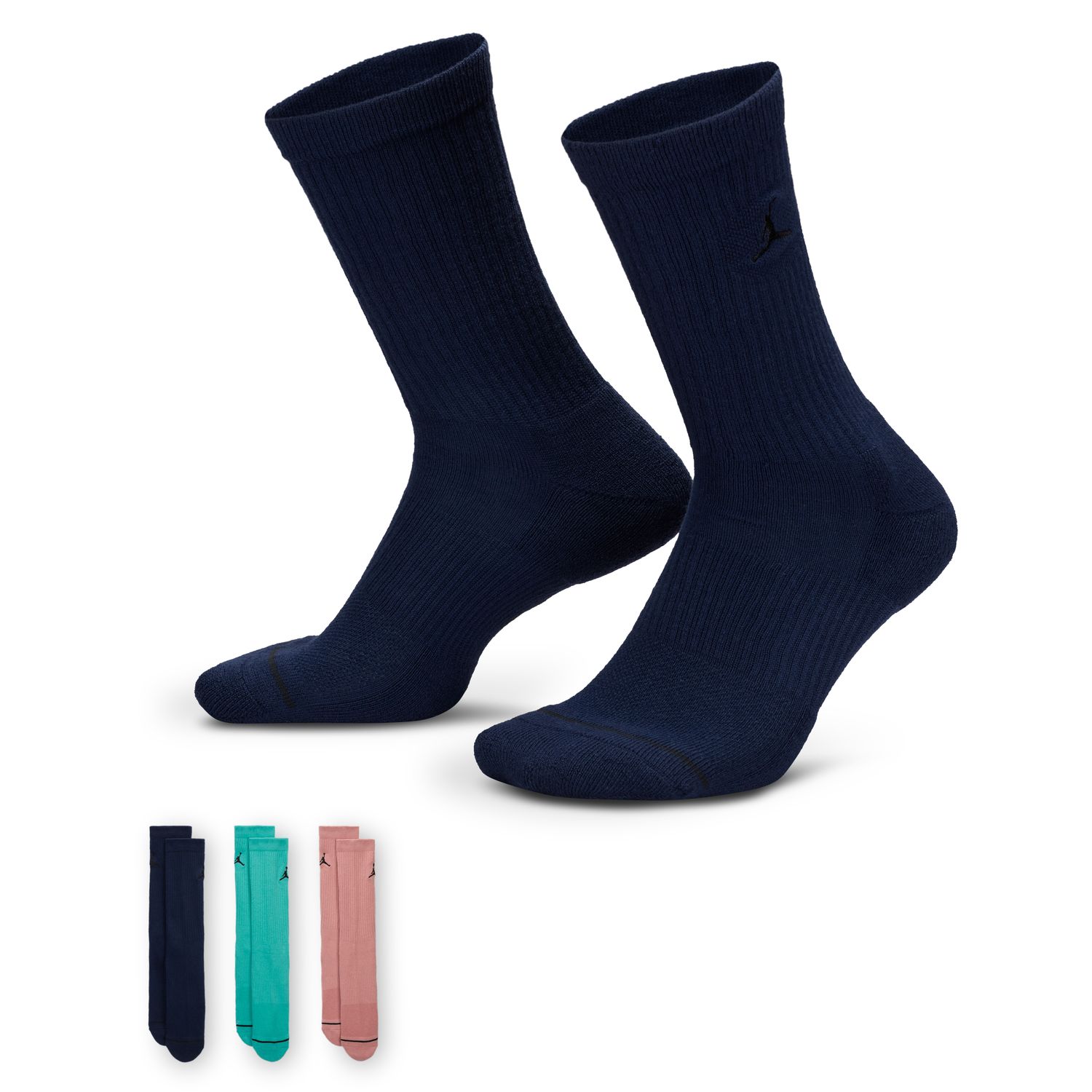 Jordan Everyday Crew Socks 3-Pack Multi-Color - Unisex - Ponožky Jordan - Vícebarevné - DX9632-926 - Velikost: S