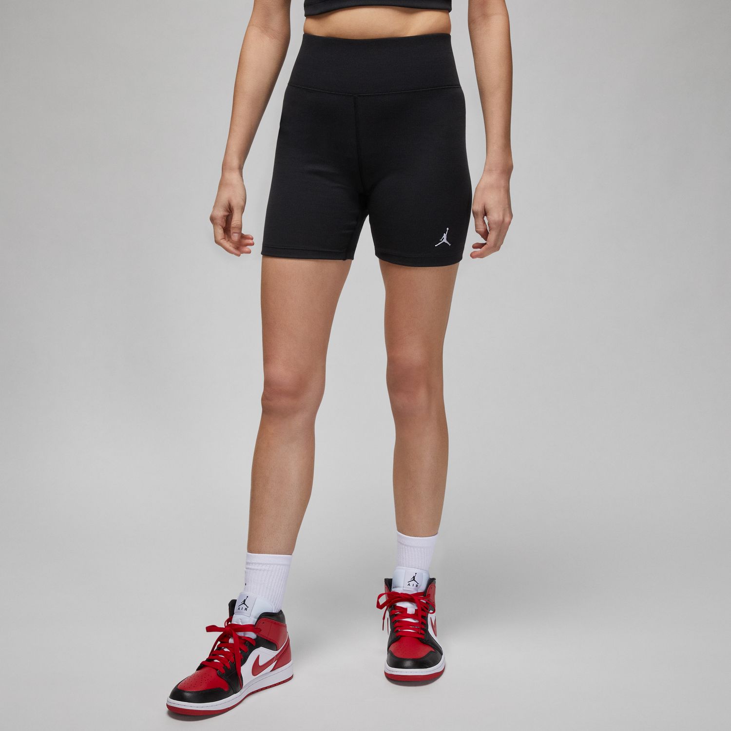Jordan Wmns Ribbed Bike Shorts - Pánské - Kraťasy Jordan - Černé - DZ3180-010 - Velikost: XL