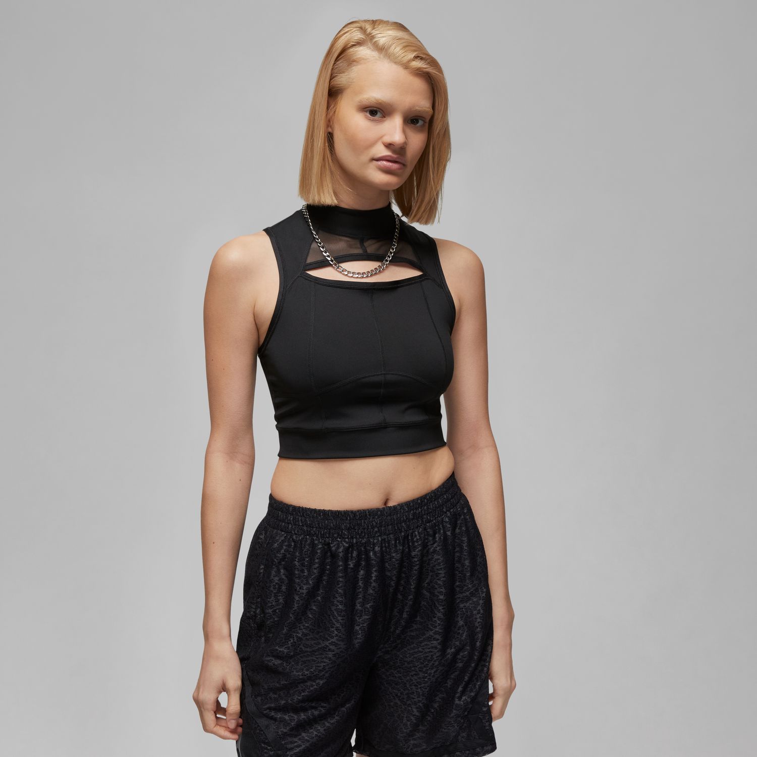 Jordan Sport Wmns Crop Top Black - Dámské - Triko Jordan - Černé - DZ3234-010 - Velikost: S