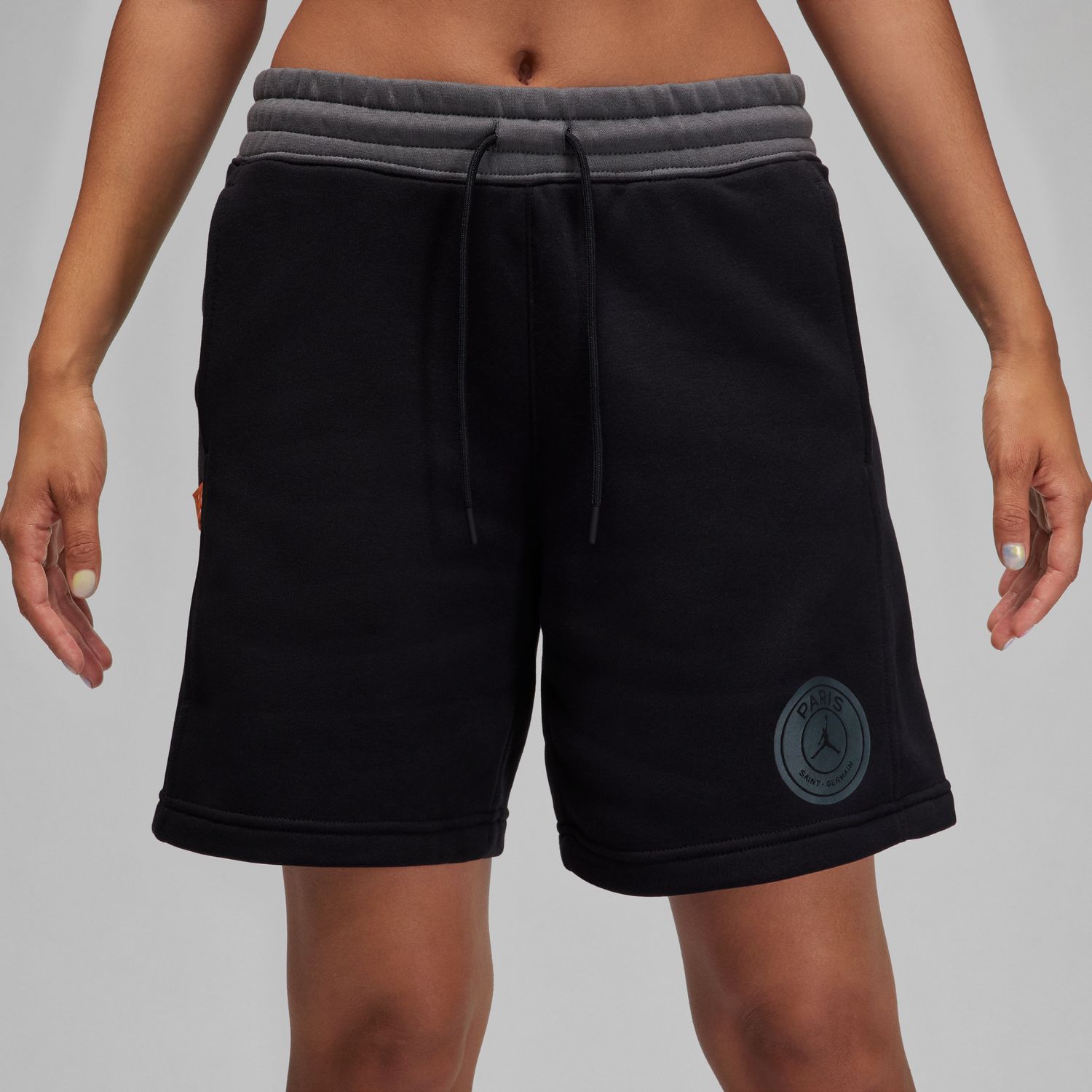 Jordan Paris Saint-Germain Wmns Fleece 7" Shorts Black - Dámské - Kraťasy Jordan - Černé - DZ3269-010 - Velikost: S