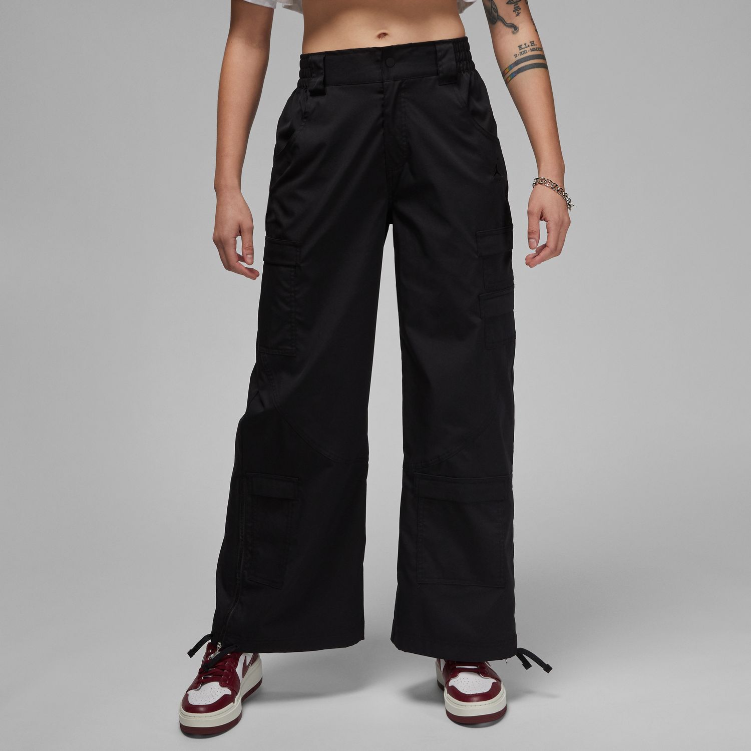 Jordan Chicago Woven Pants Wmns Black - Dámské - Kalhoty Jordan - Černé - DZ3349-010 - Velikost: L