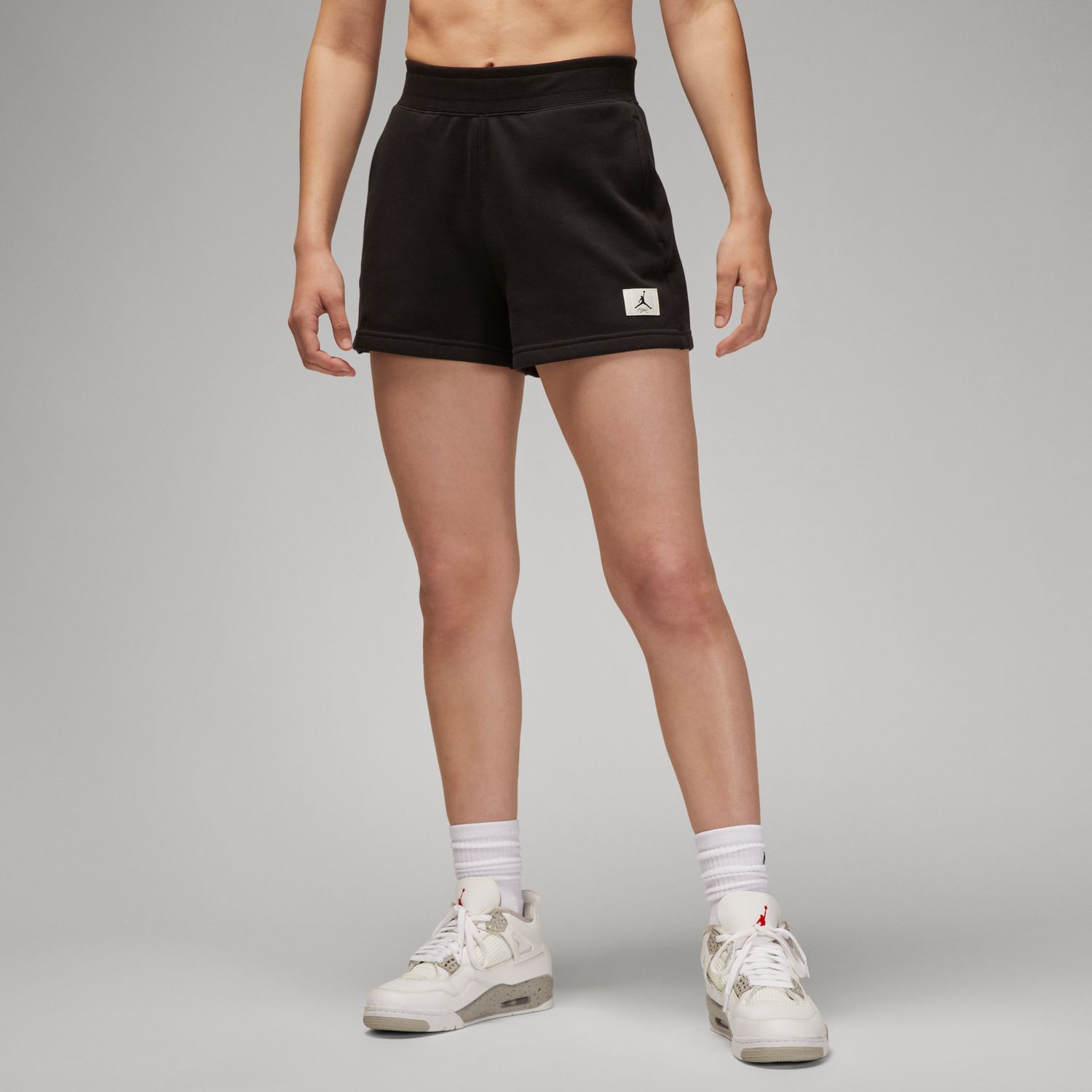 Jordan Flight Fleece Wmns Shorts - Dámské - Kraťasy Jordan - Černé - DZ3366-010 - Velikost: L