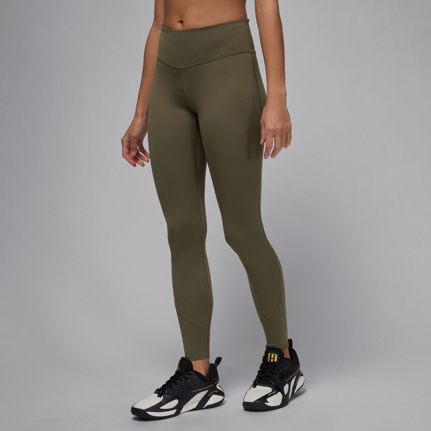 Jordan Sport Wmns Leggings Medium Olive - Dámské - Legíny Jordan - Zelené - FB4620-222 - Velikost: L