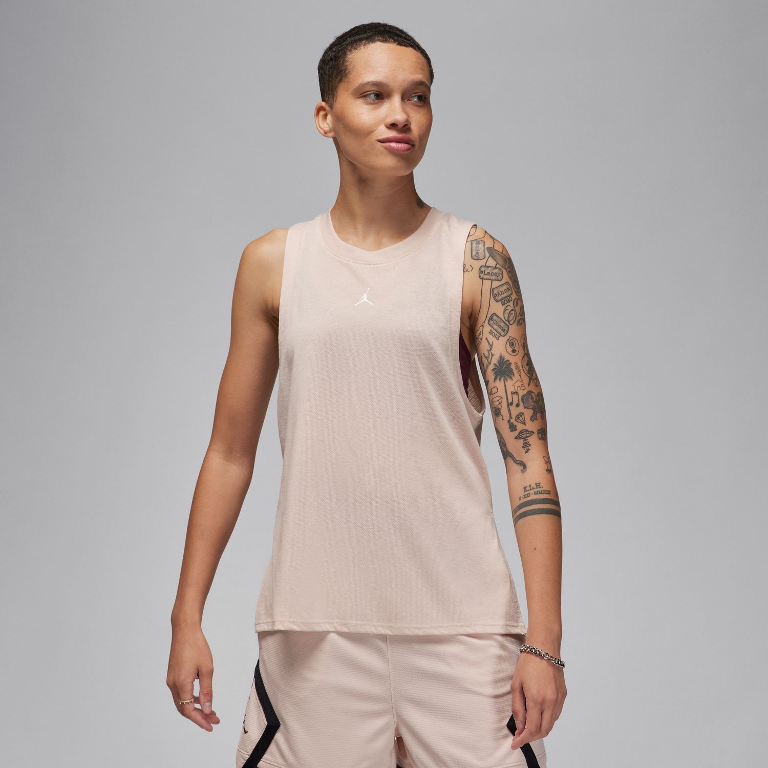 Jordan Sport Wmns Diamond Tank Top Particle Beige - Dámské - Triko Jordan - Hnědé - FB4629-207 - Velikost: L