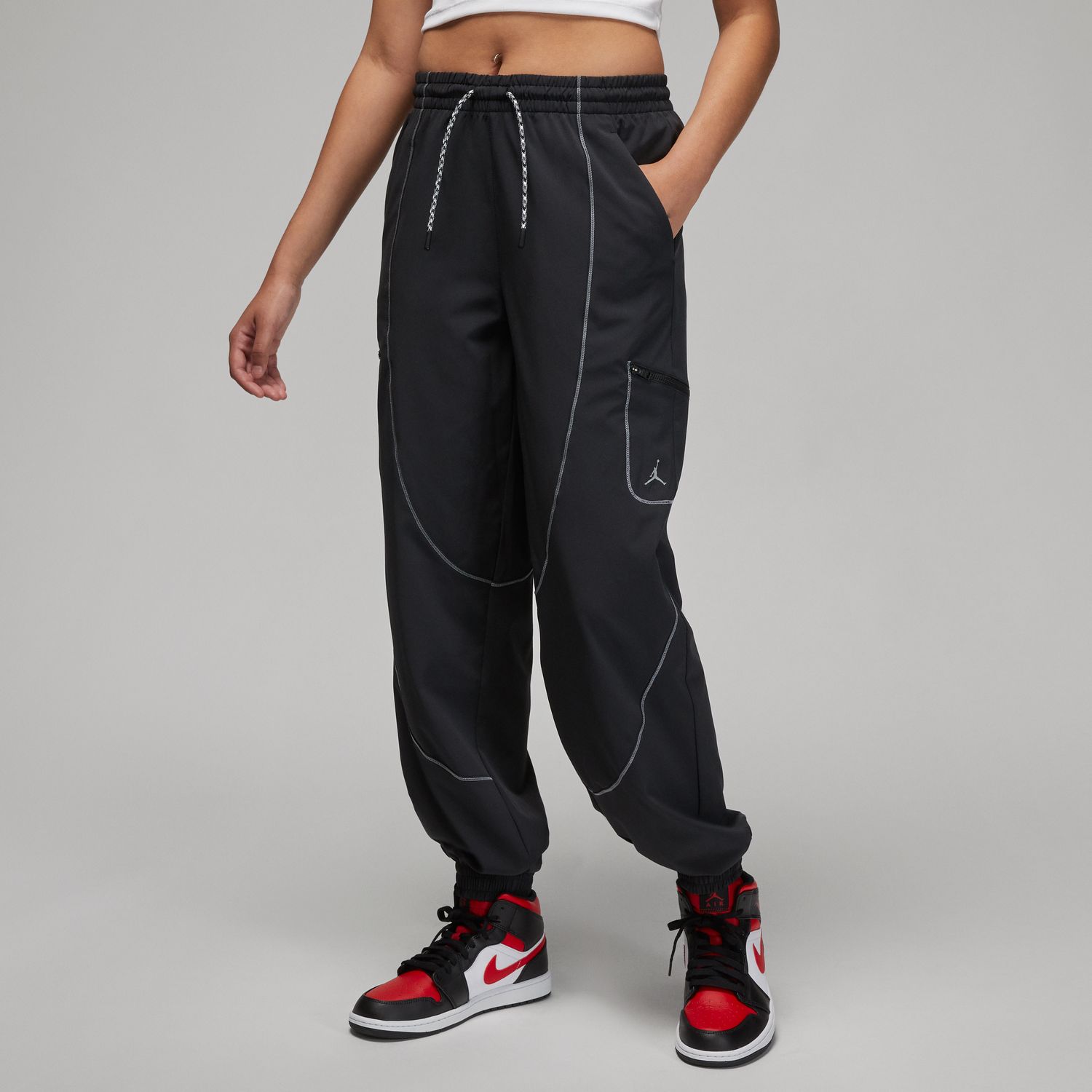 Jordan Sport Wmns Tunnel Pants - Dámské - Kalhoty Jordan - Černé - FB4659-010 - Velikost: XS