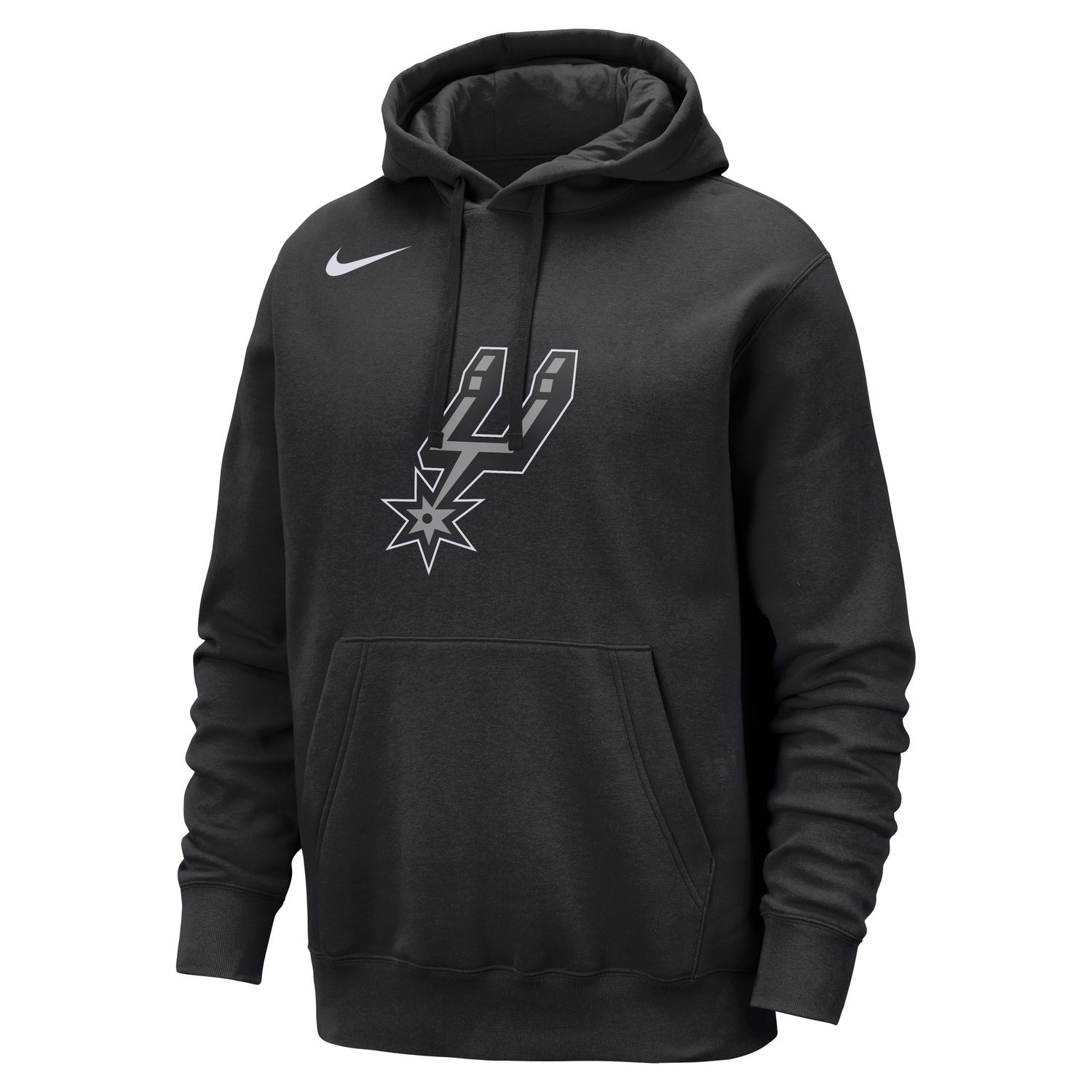Nike San Antonio Spurs Club Pullover Hoodie Black - Pánské - Mikina Nike - Černé - FB4774-010 - Velikost: 2XL