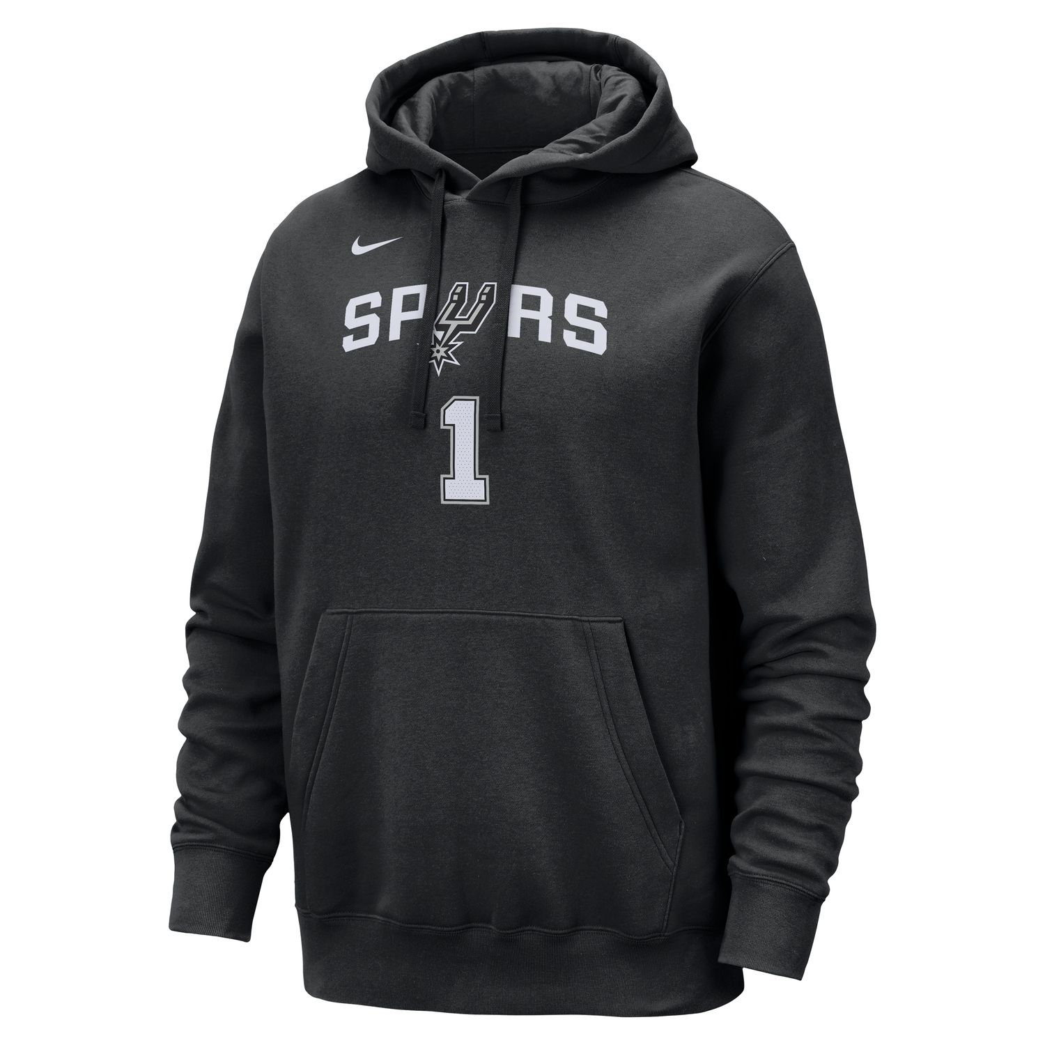 Nike NBA San Antonio Spurs Club Pullover Hoodie Black - Pánské - Mikina Nike - Černé - FB4808-013 - Velikost: 2XL