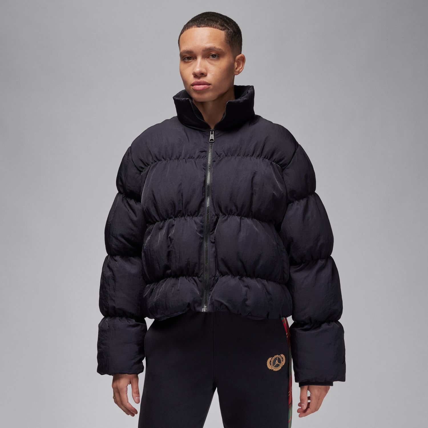 Jordan Wmns Puffer Jacket Black - Dámské - Bunda Jordan - Černé - FB5149-010 - Velikost: L