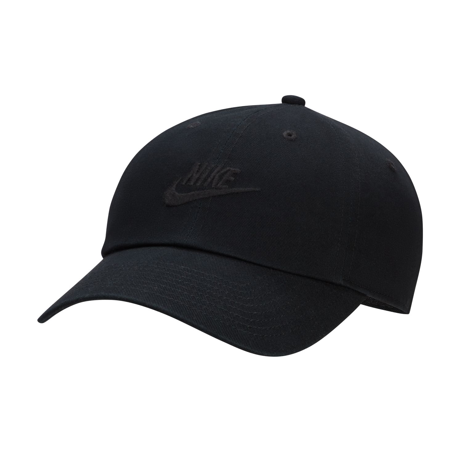 Nike Club Unstructured Futura Wash Cap Black - Unisex - Kšiltovka Nike - Černé - FB5368-010 - Velikost: M/L